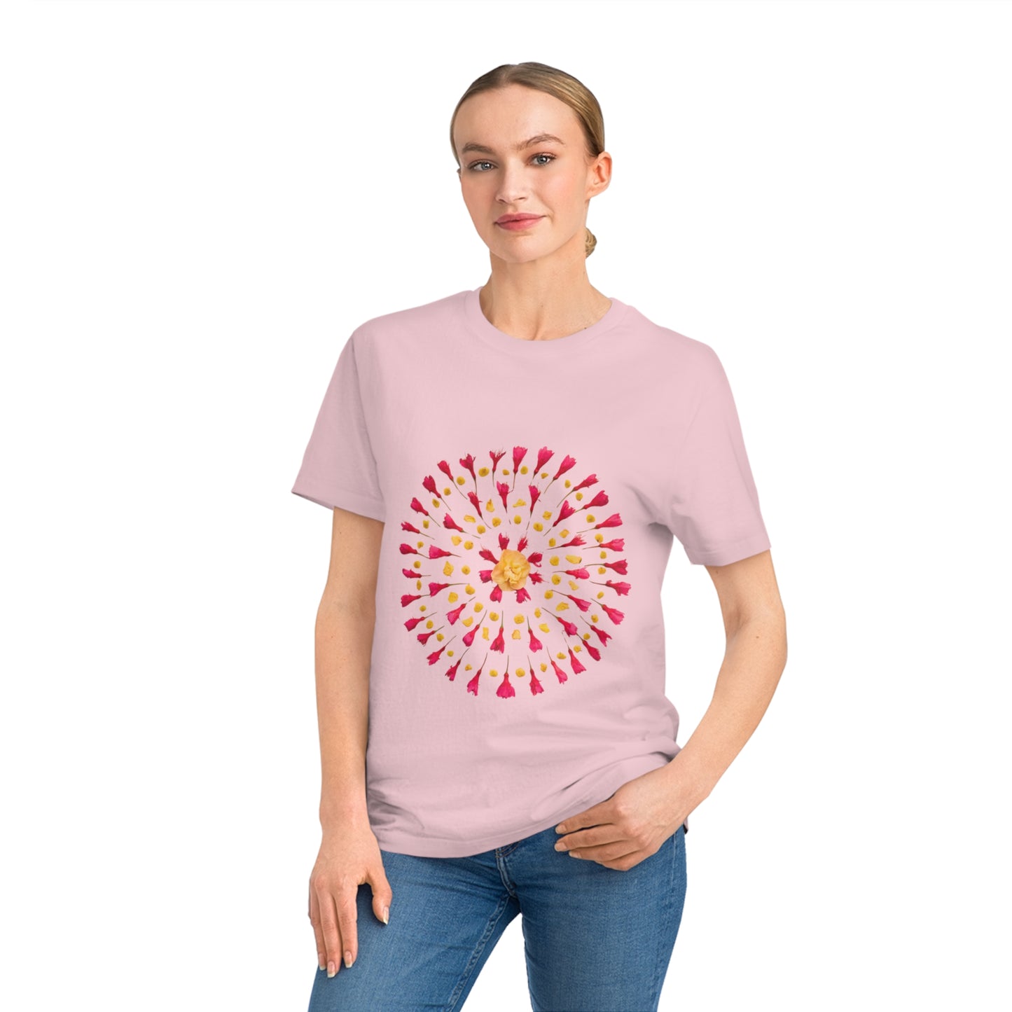 Unisex Mandala T-Shirt (Cherry Blossoms)
