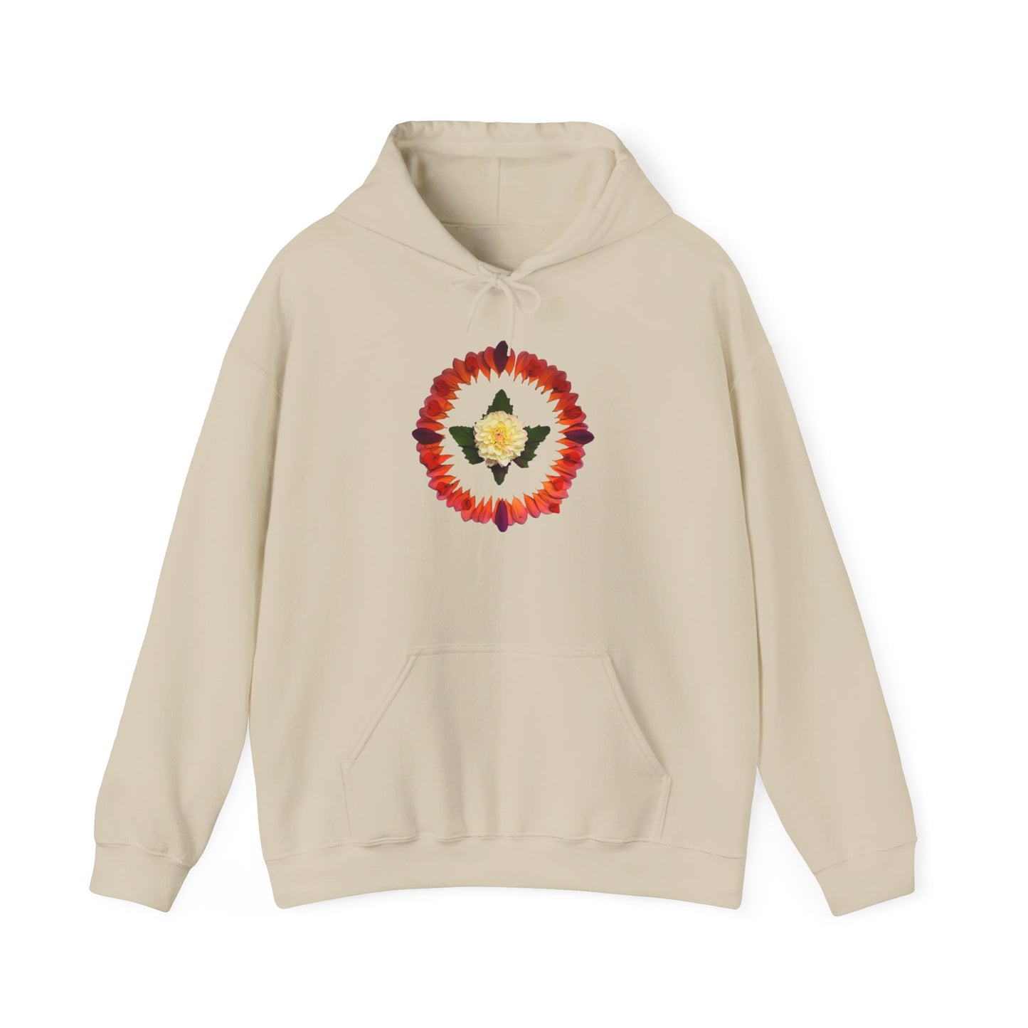 Ethically Grown Cotton Hoody (Summer Dahlias)