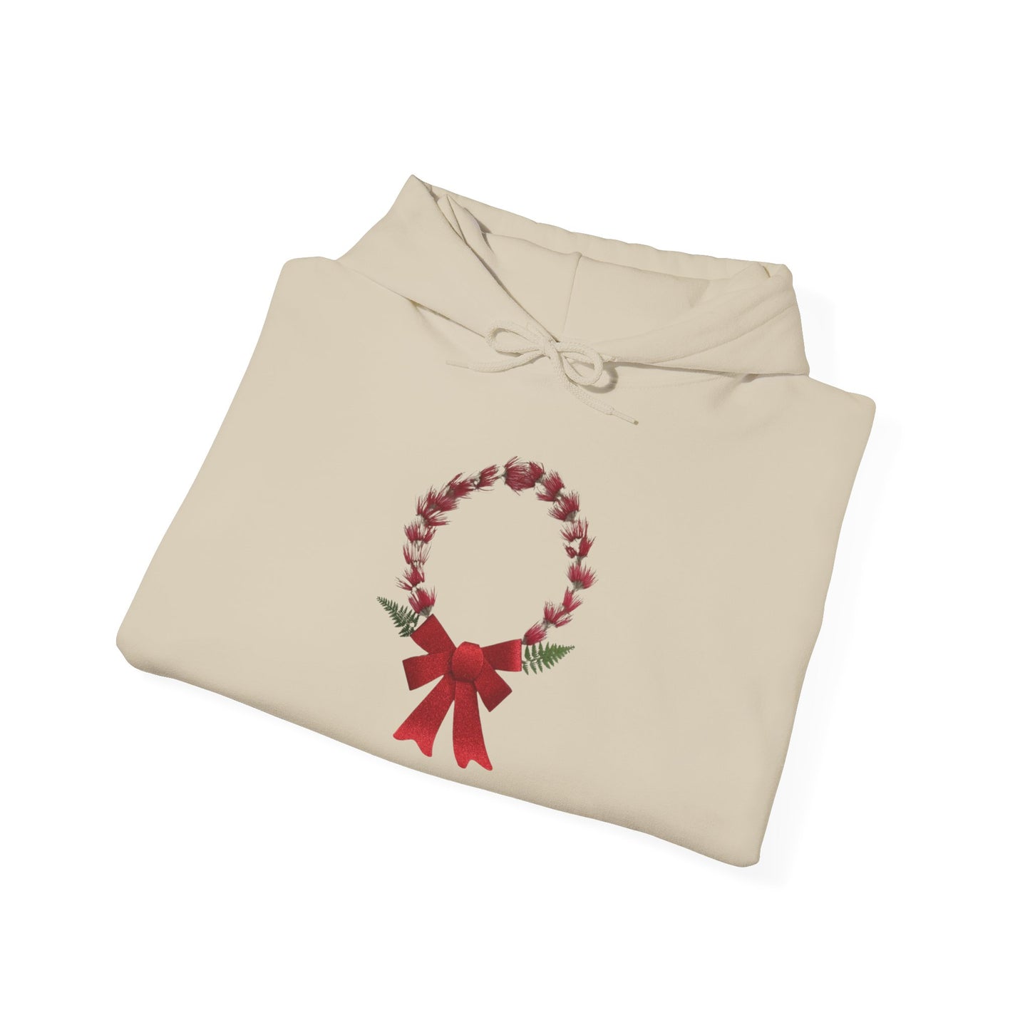 Ethically Grown Cotton Hoody (Christmas Wreath)
