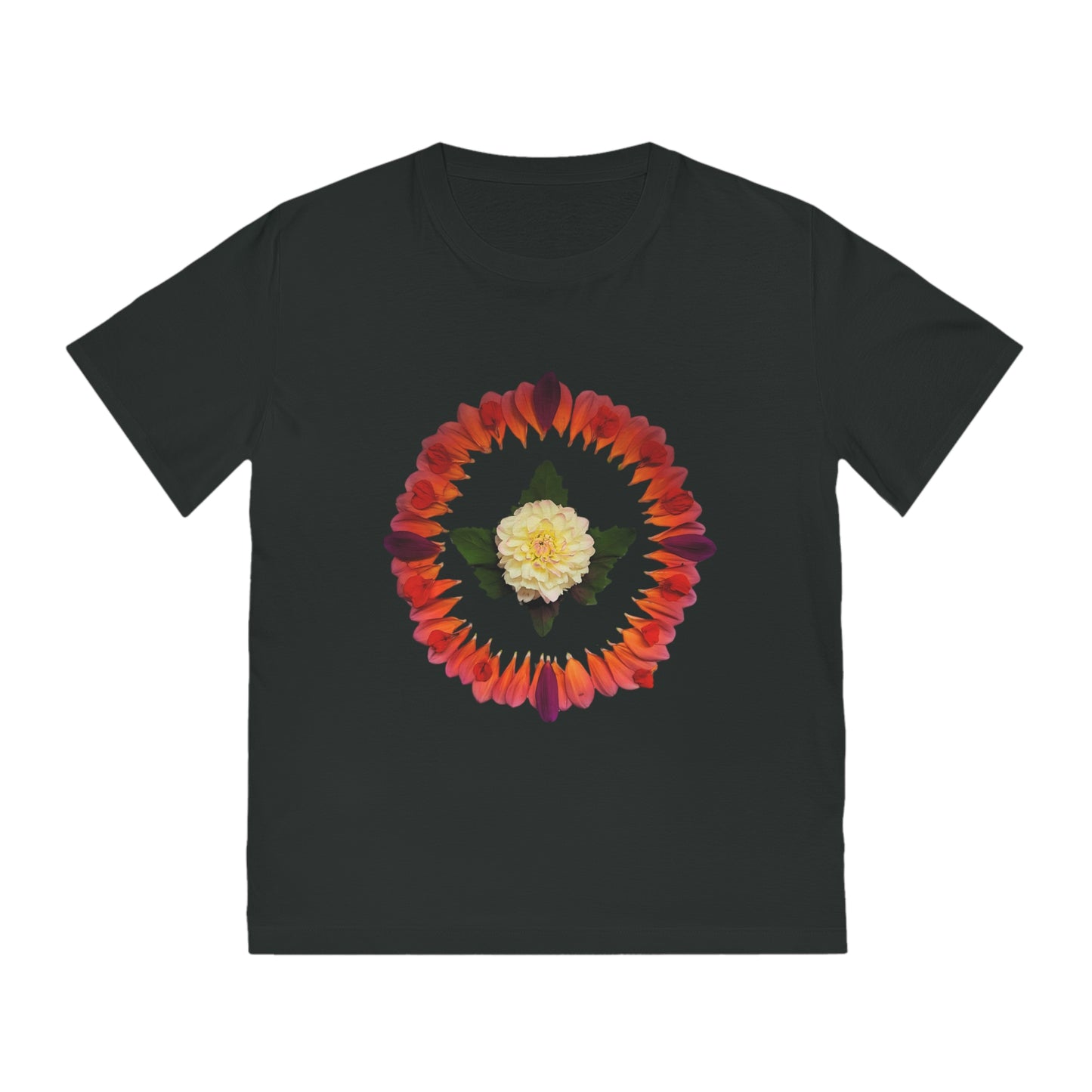 Unisex Mandala T-Shirt (Summer Dahlias)