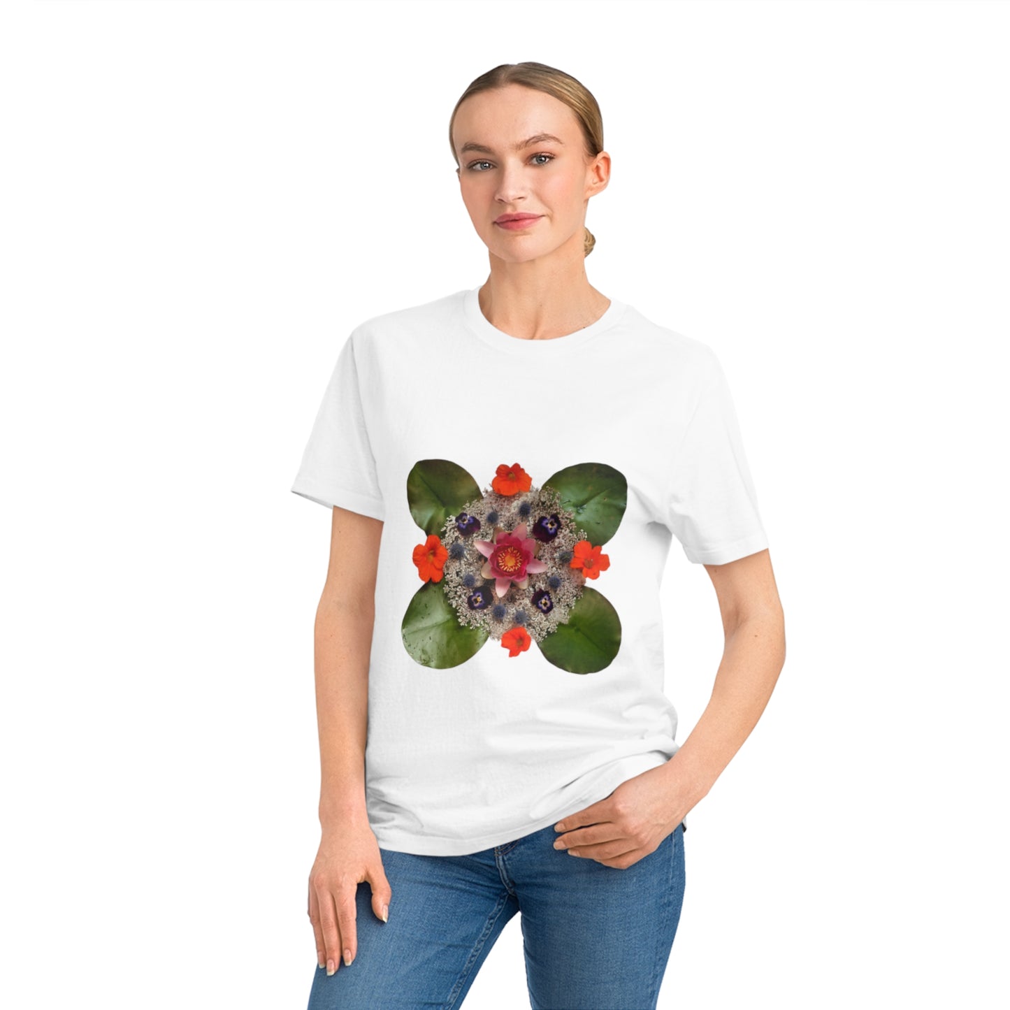 Unisex Mandala T-Shirt (Water Lily)