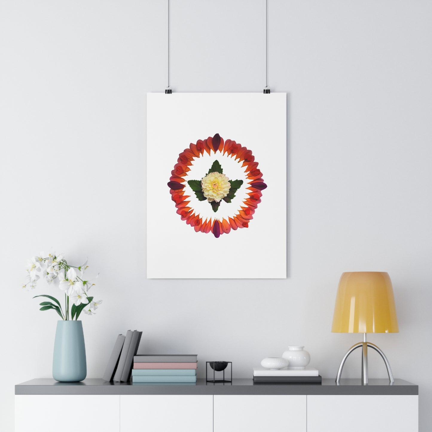 Mandala Poster (Summer Dahlias)