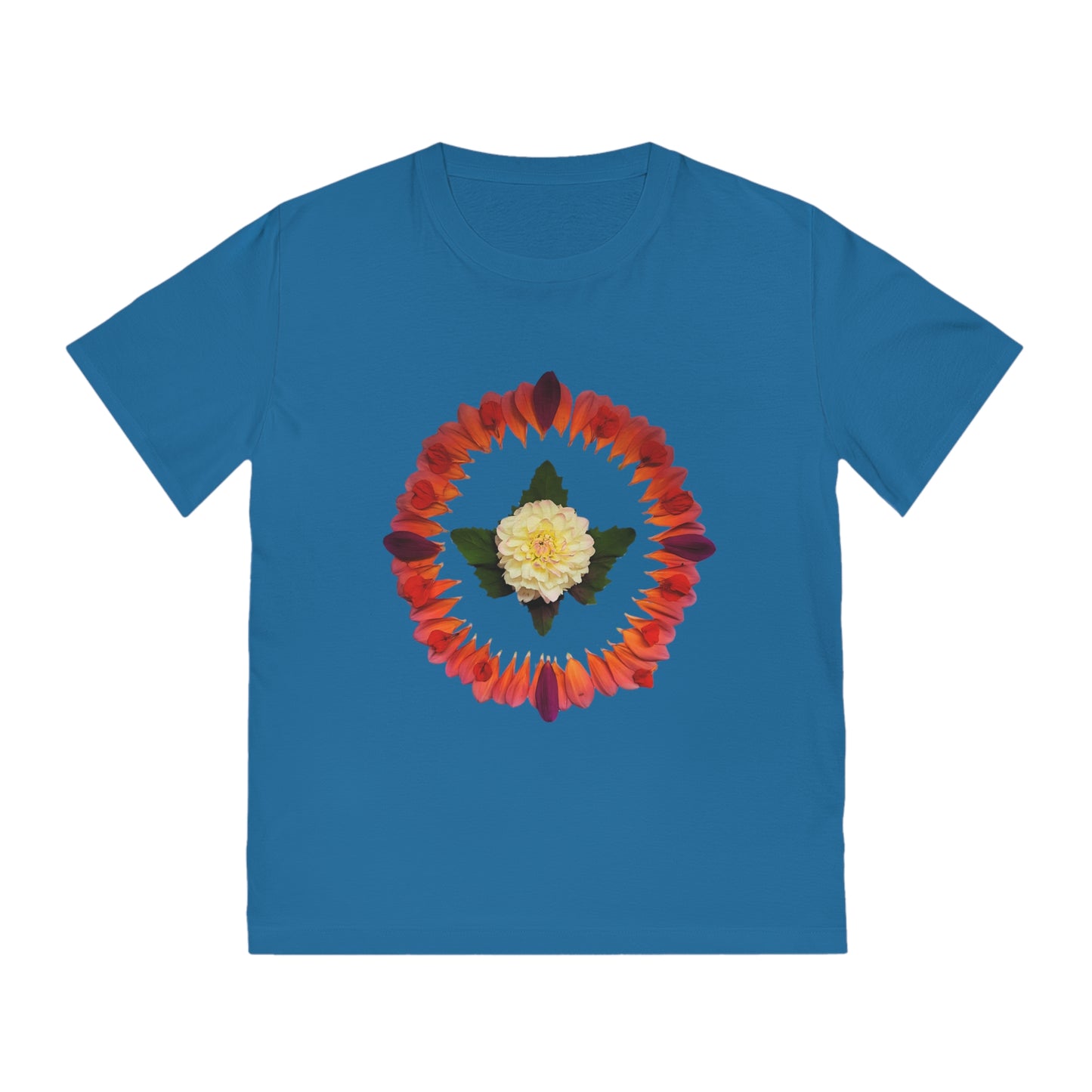 Unisex Mandala T-Shirt (Summer Dahlias)