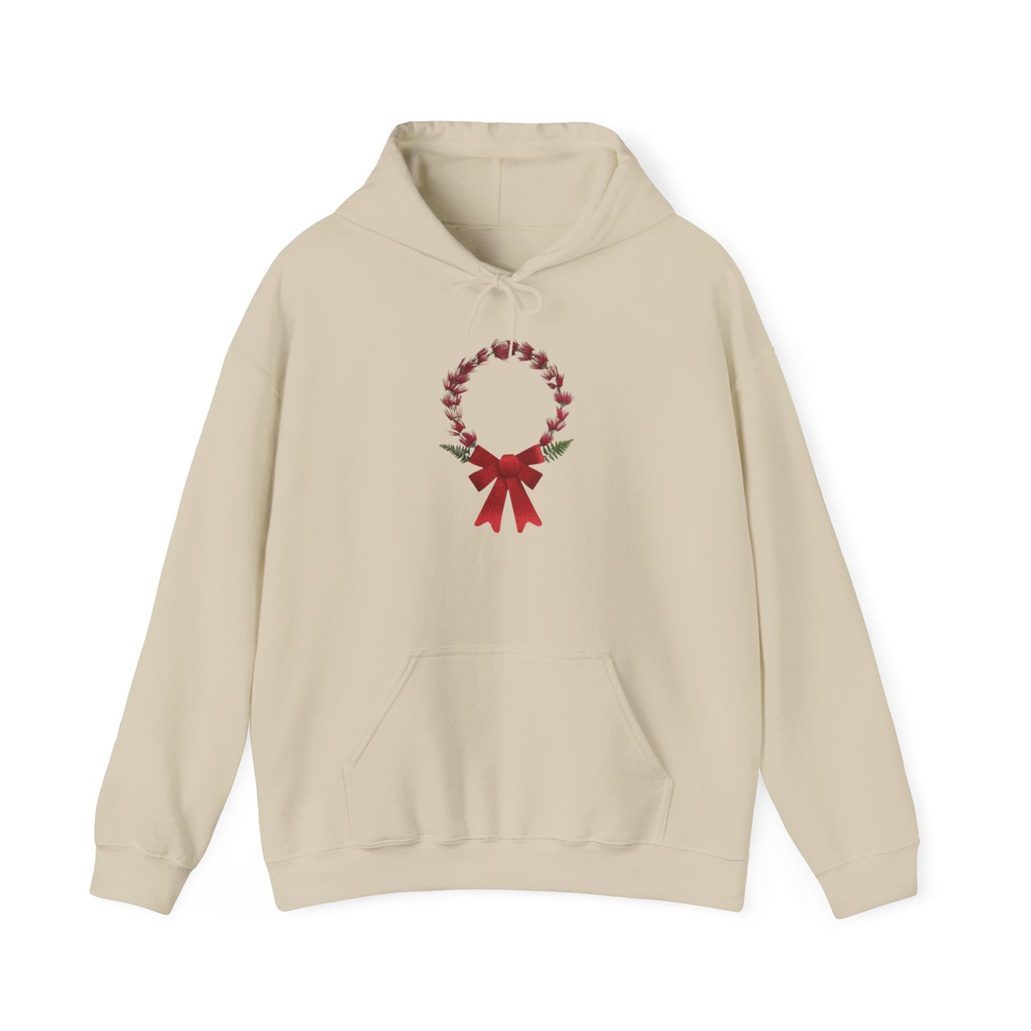 Ethically Grown Cotton Hoody (Christmas Wreath)