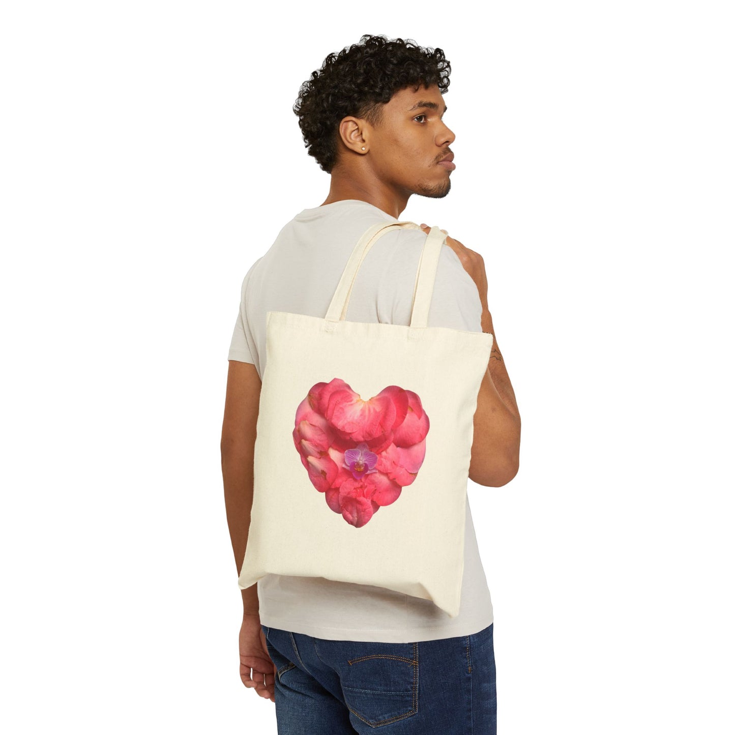 Canvas Tote Bag (Pink Camellia)