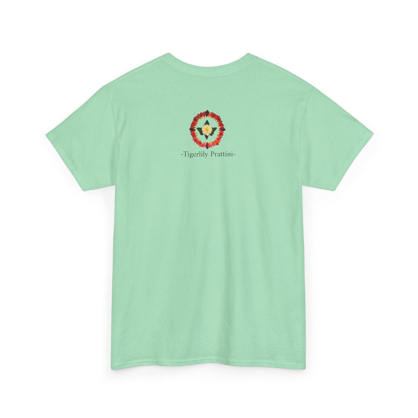Heavy Cotton T-Shirt (Summer Dahlias)