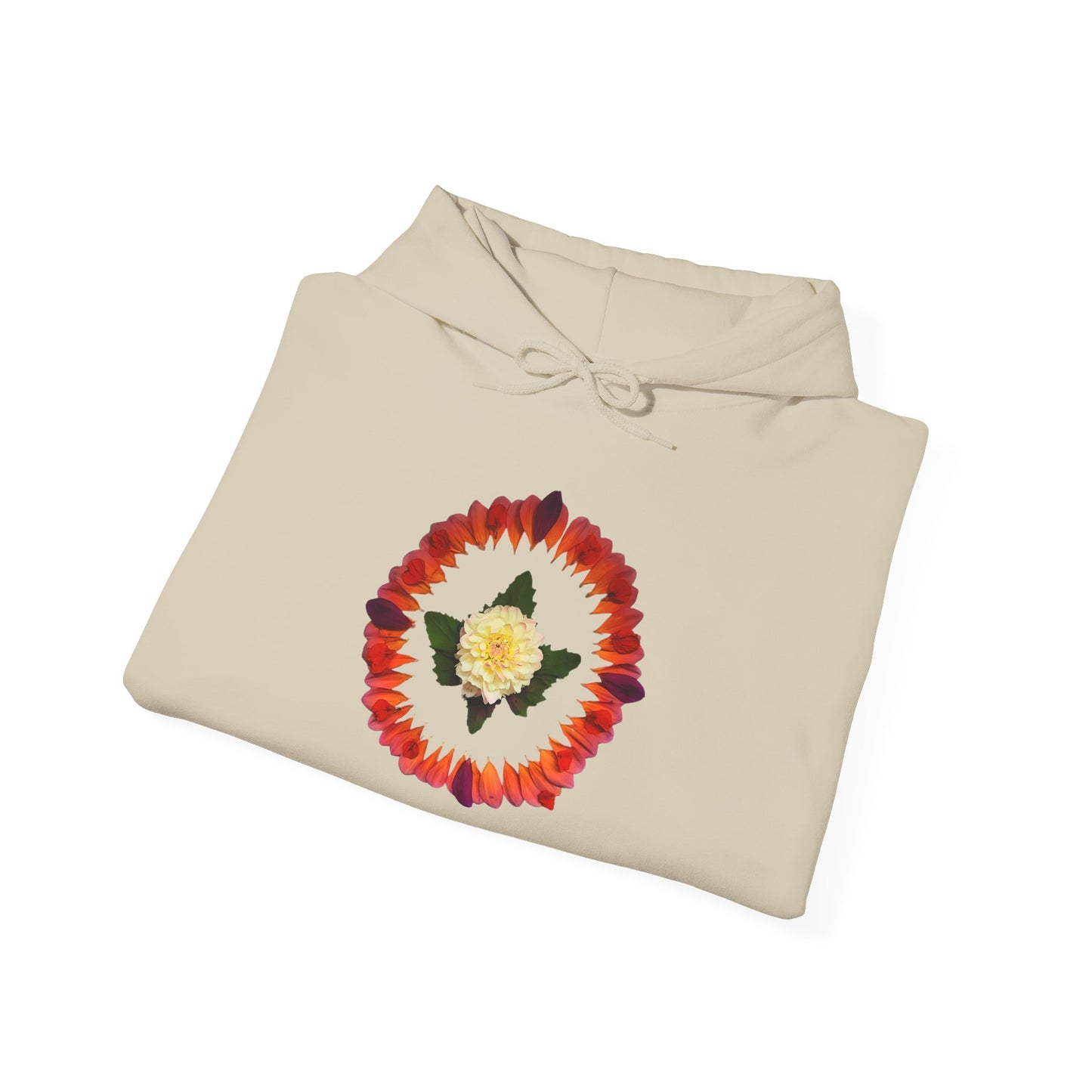 Ethically Grown Cotton Hoody (Summer Dahlias)