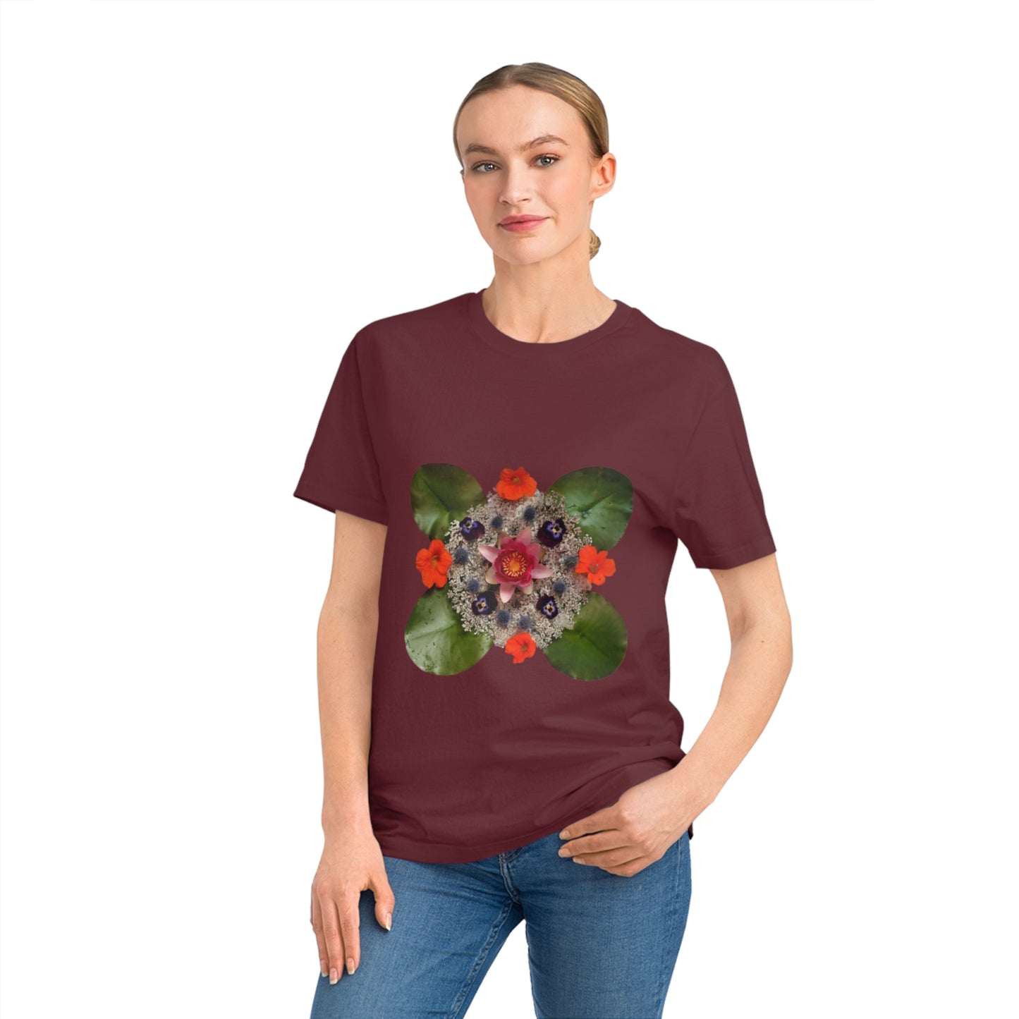 Unisex Mandala T-Shirt (Water Lily)