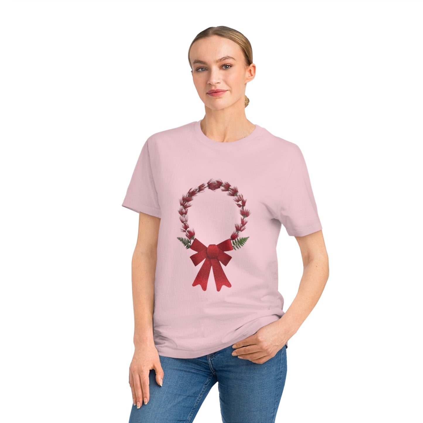 Unisex Mandala T-Shirt (Christmas Wreath)