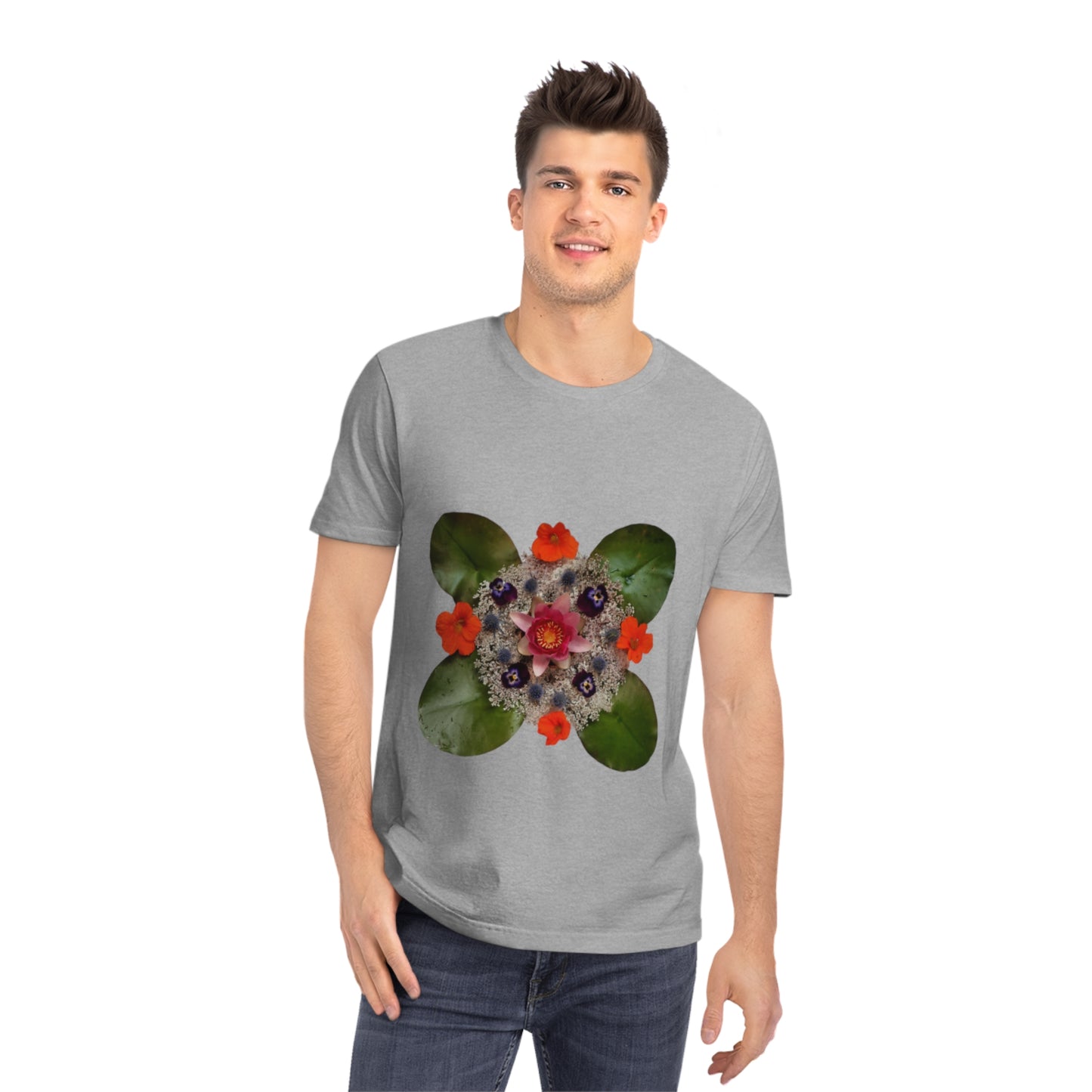 Unisex Mandala T-Shirt (Water Lily)