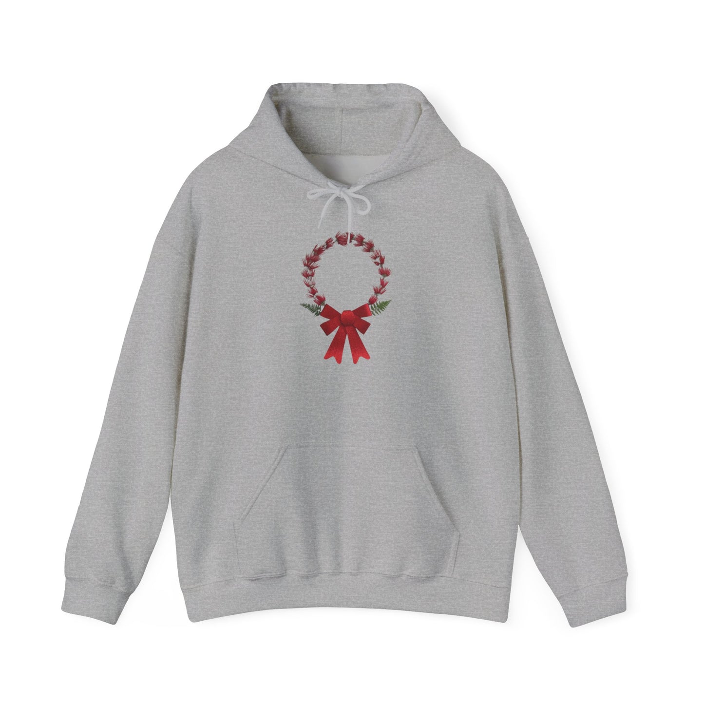 Ethically Grown Cotton Hoody (Christmas Wreath)