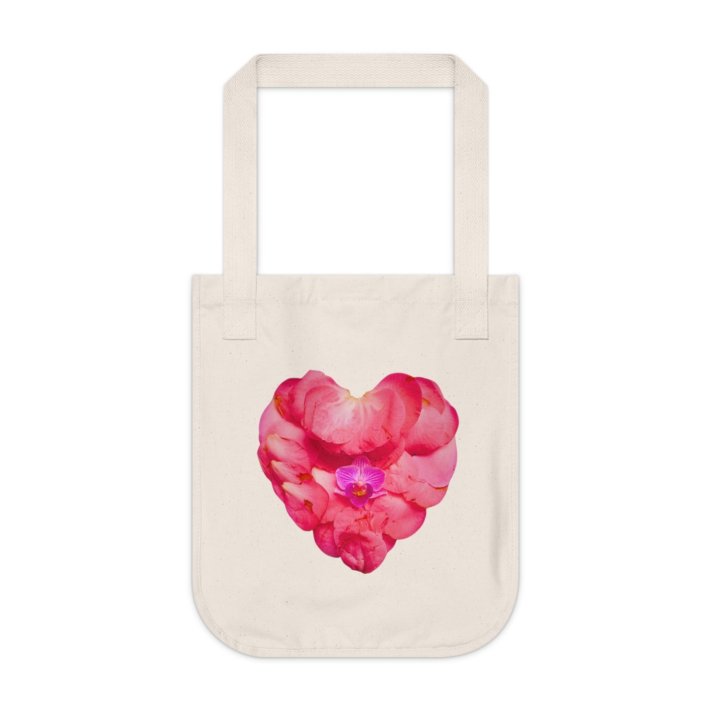 Organic Canvas Tote Bag (Camellia Heart)