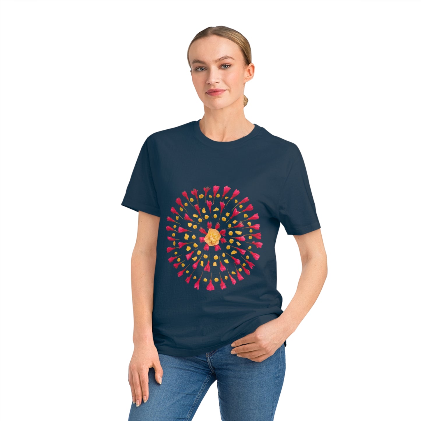 Unisex Mandala T-Shirt (Cherry Blossoms)