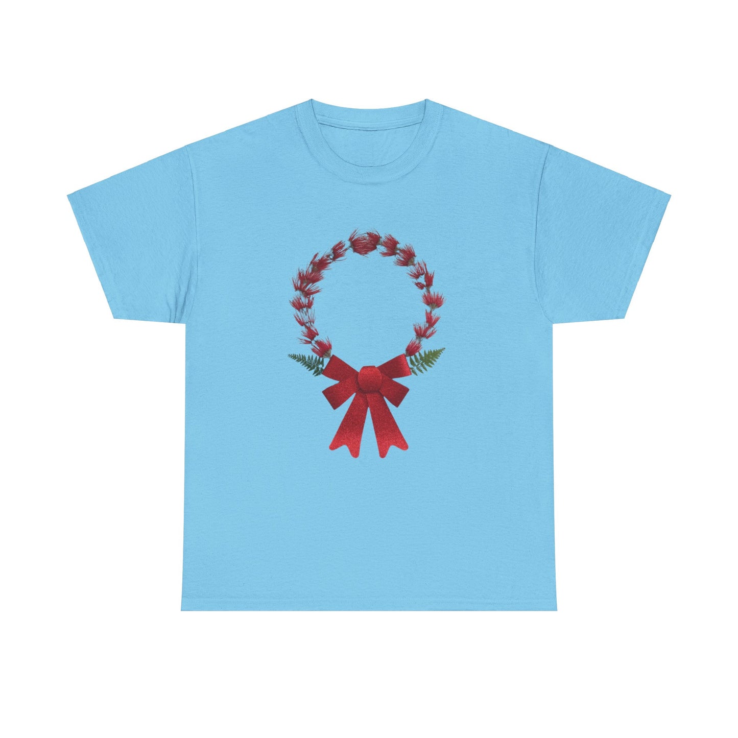 Heavy Cotton T-Shirt (Christmas Wreath)