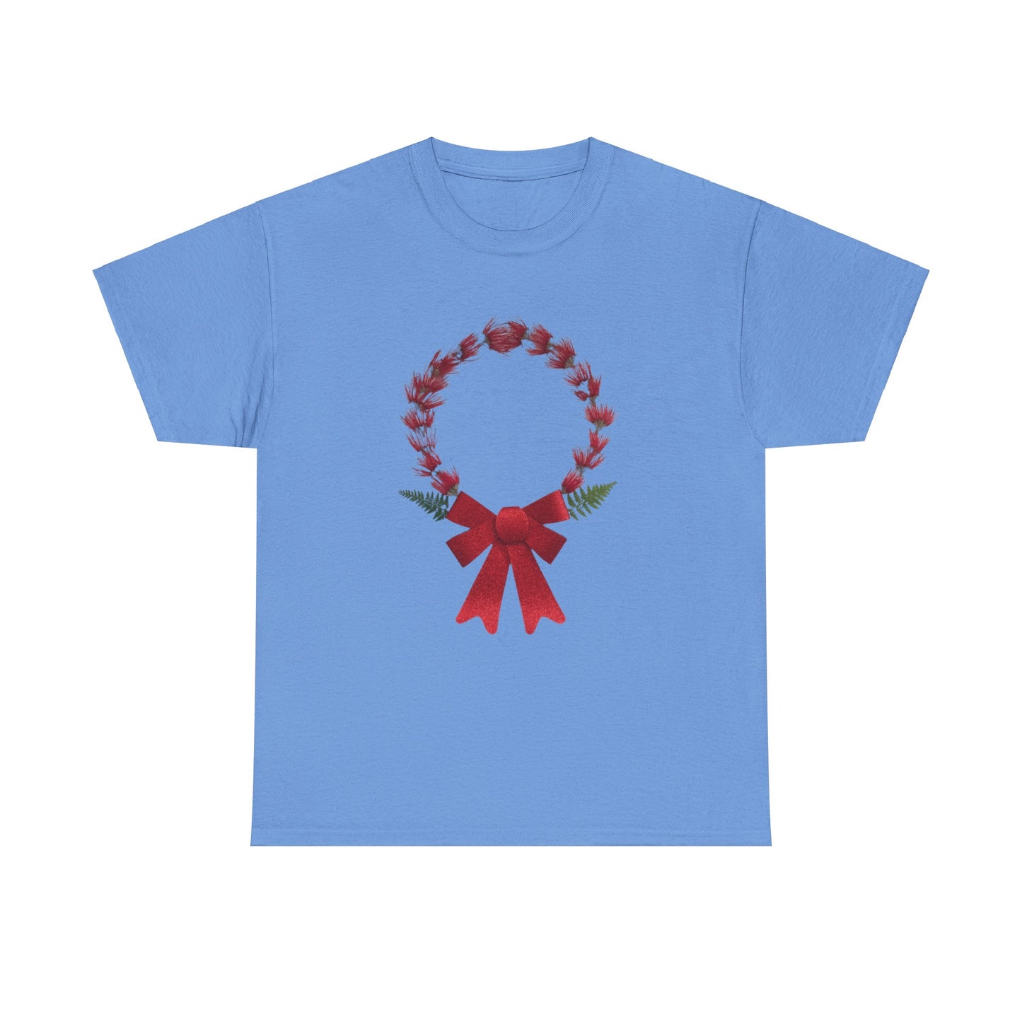Heavy Cotton T-Shirt (Christmas Wreath)