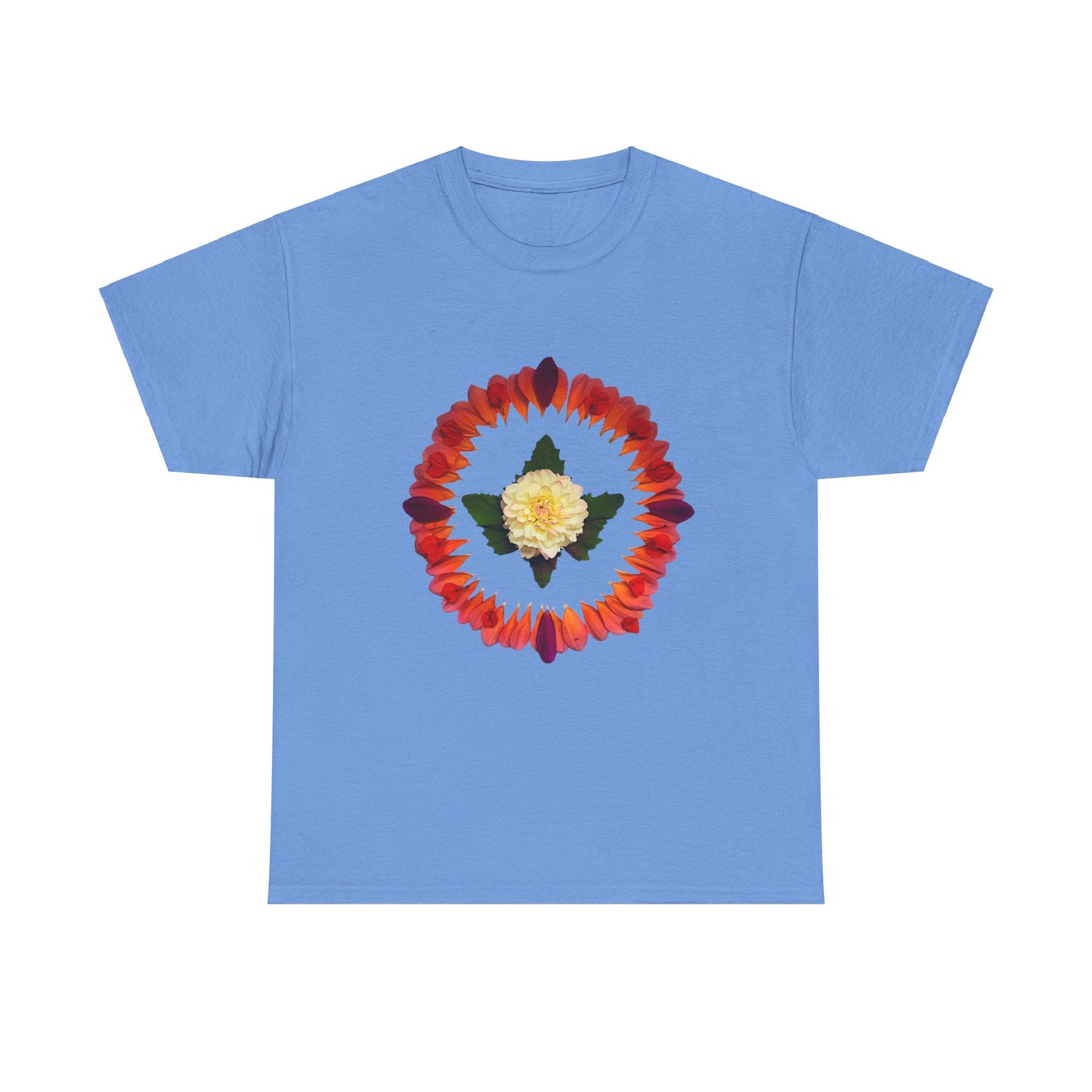 Heavy Cotton T-Shirt (Summer Dahlias)