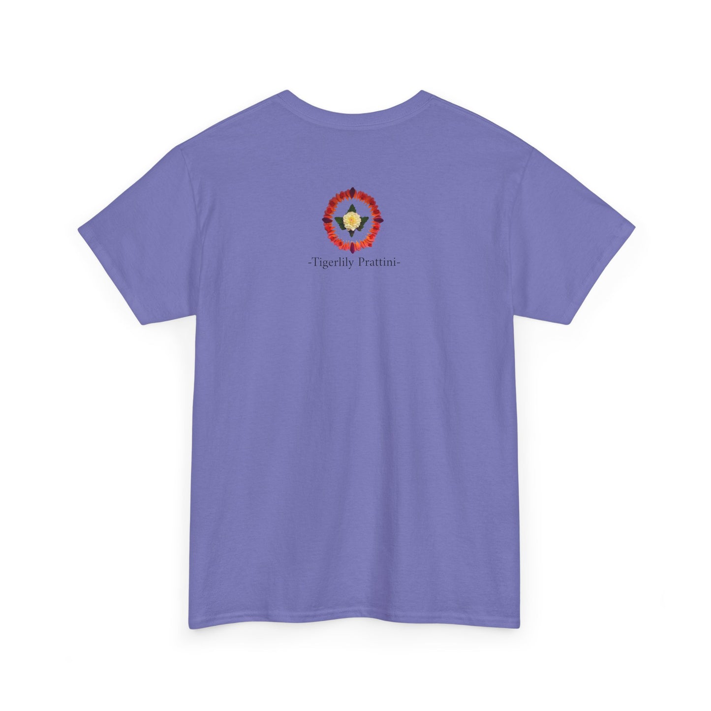 Heavy Cotton T-Shirt (Summer Dahlias)