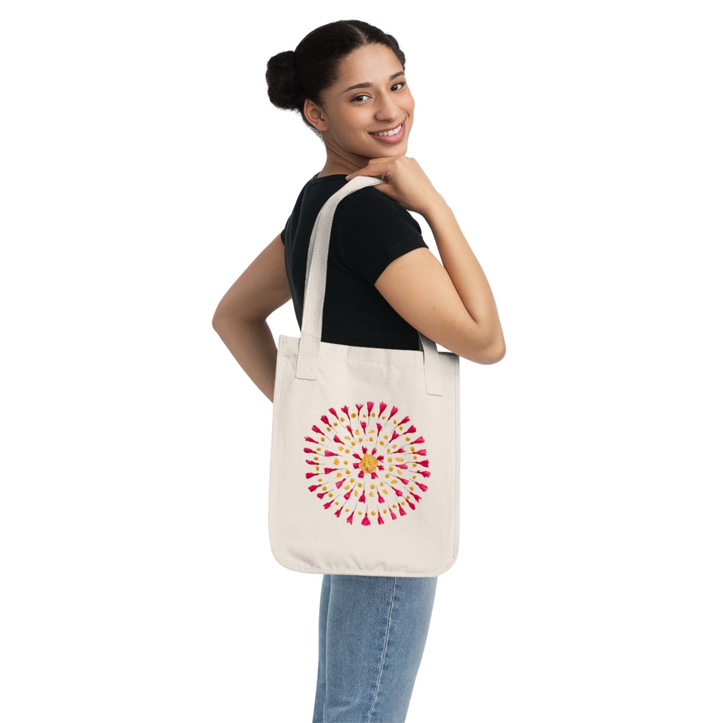 Organic Canvas Tote Bag (Cherry Blossoms)