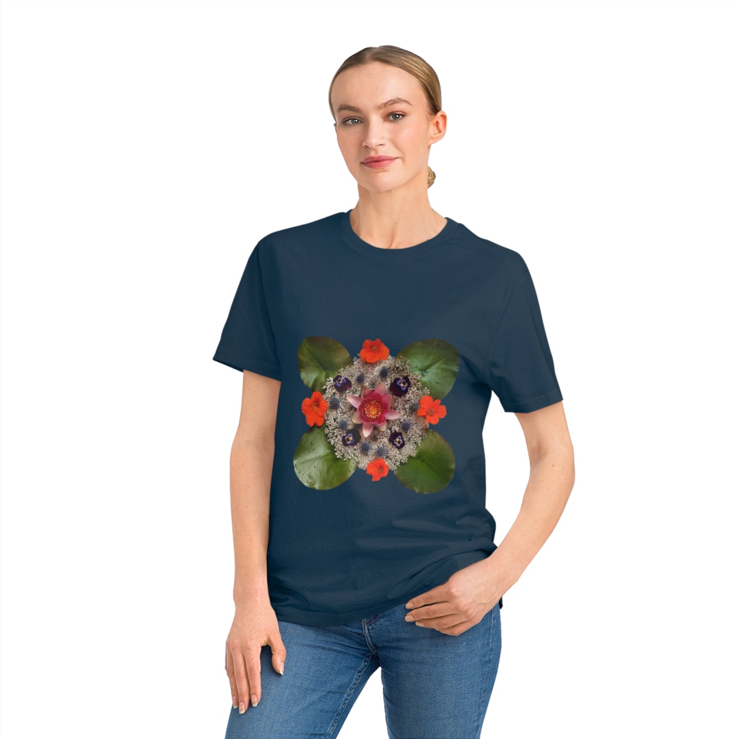 Unisex Mandala T-Shirt (Water Lily)