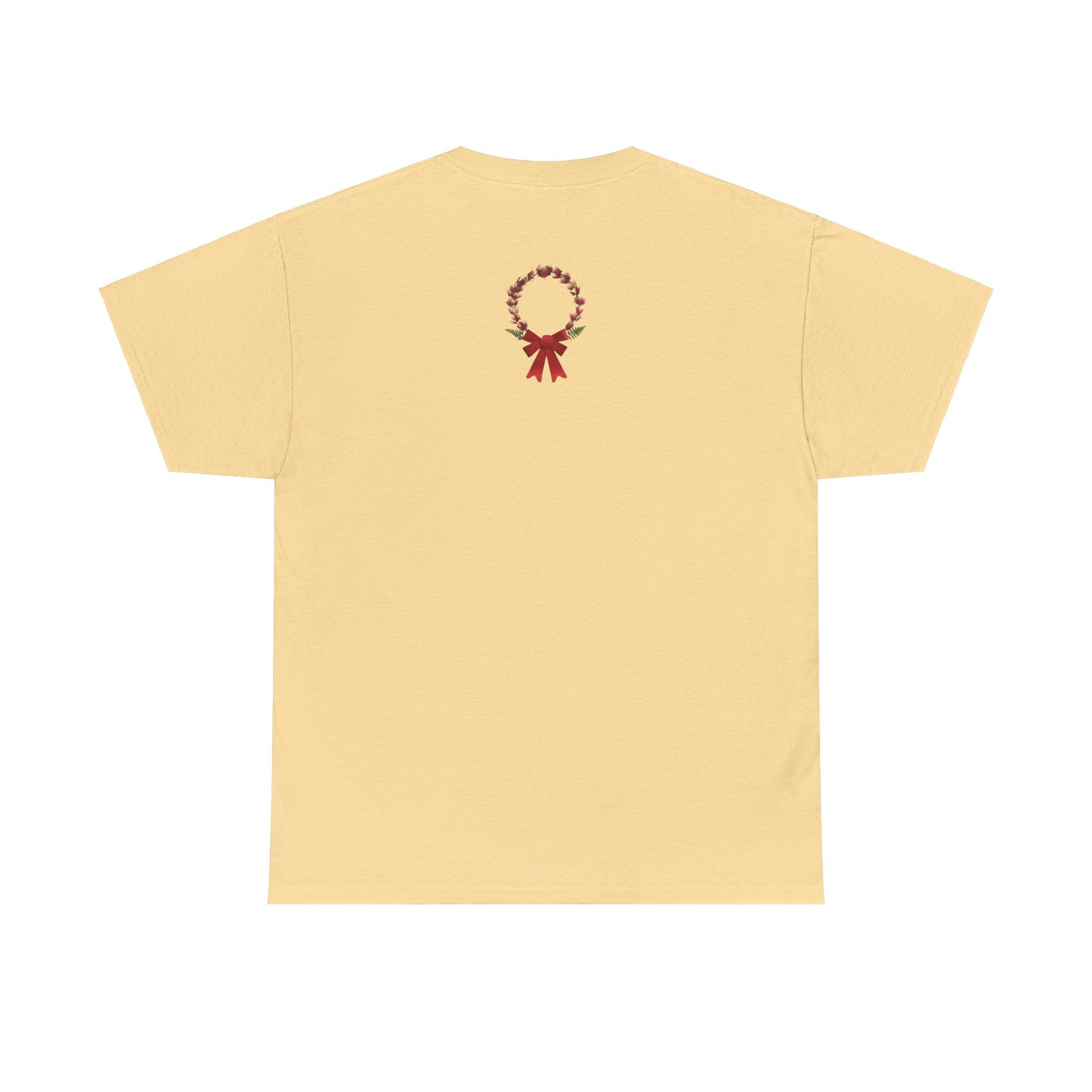 Heavy Cotton T-Shirt (Christmas Wreath)