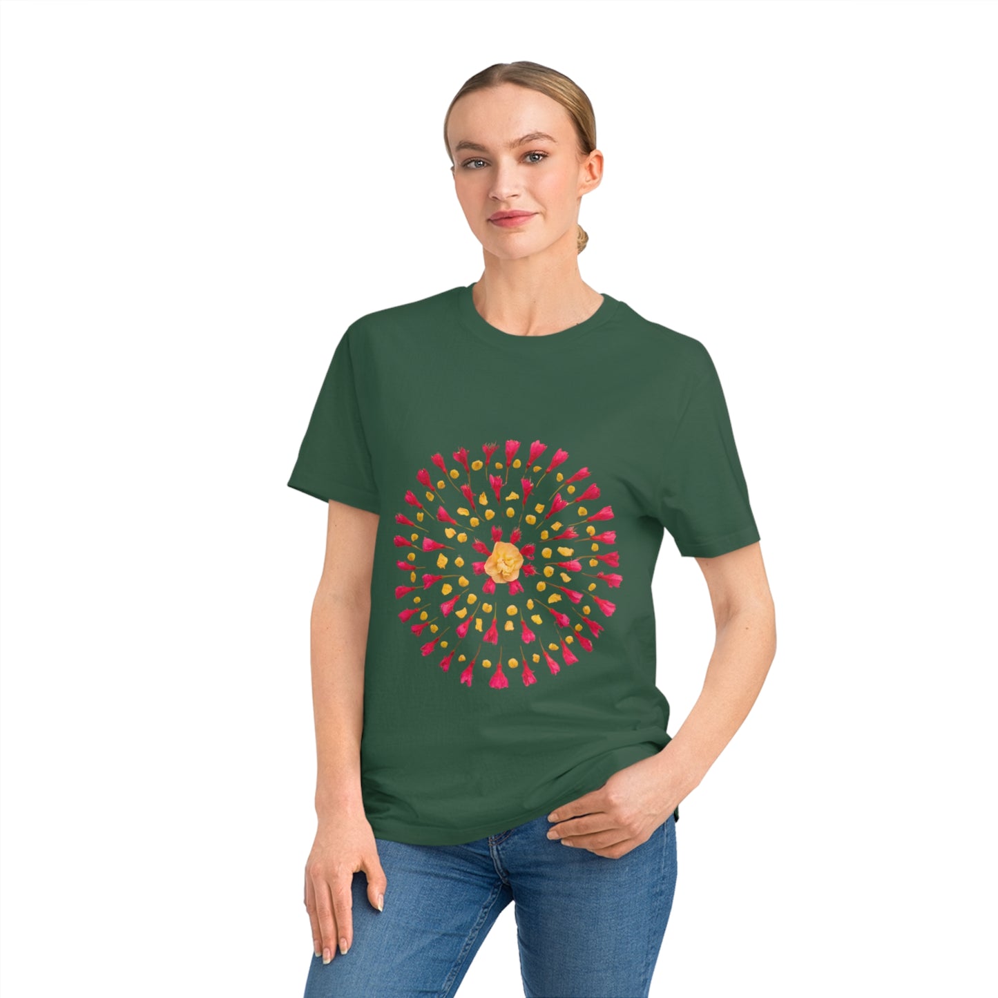 Unisex Mandala T-Shirt (Cherry Blossoms)