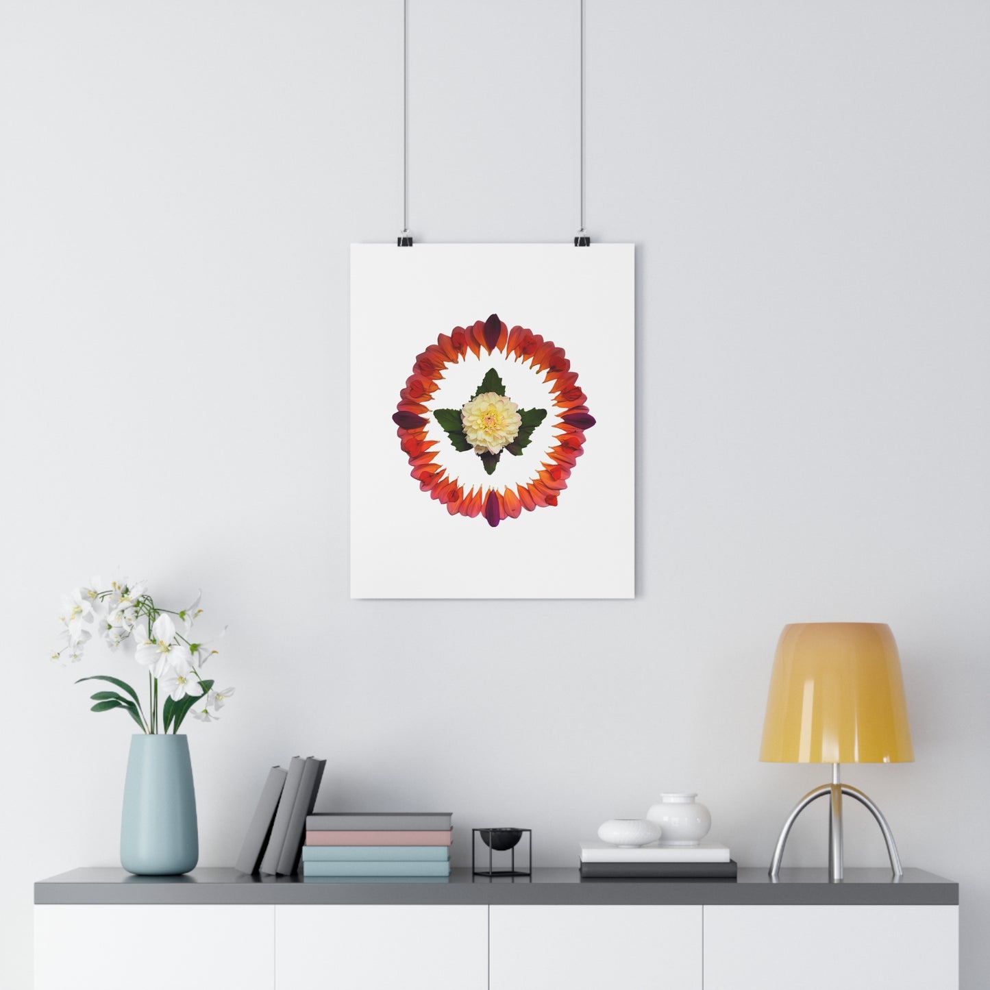 Mandala Poster (Summer Dahlias)
