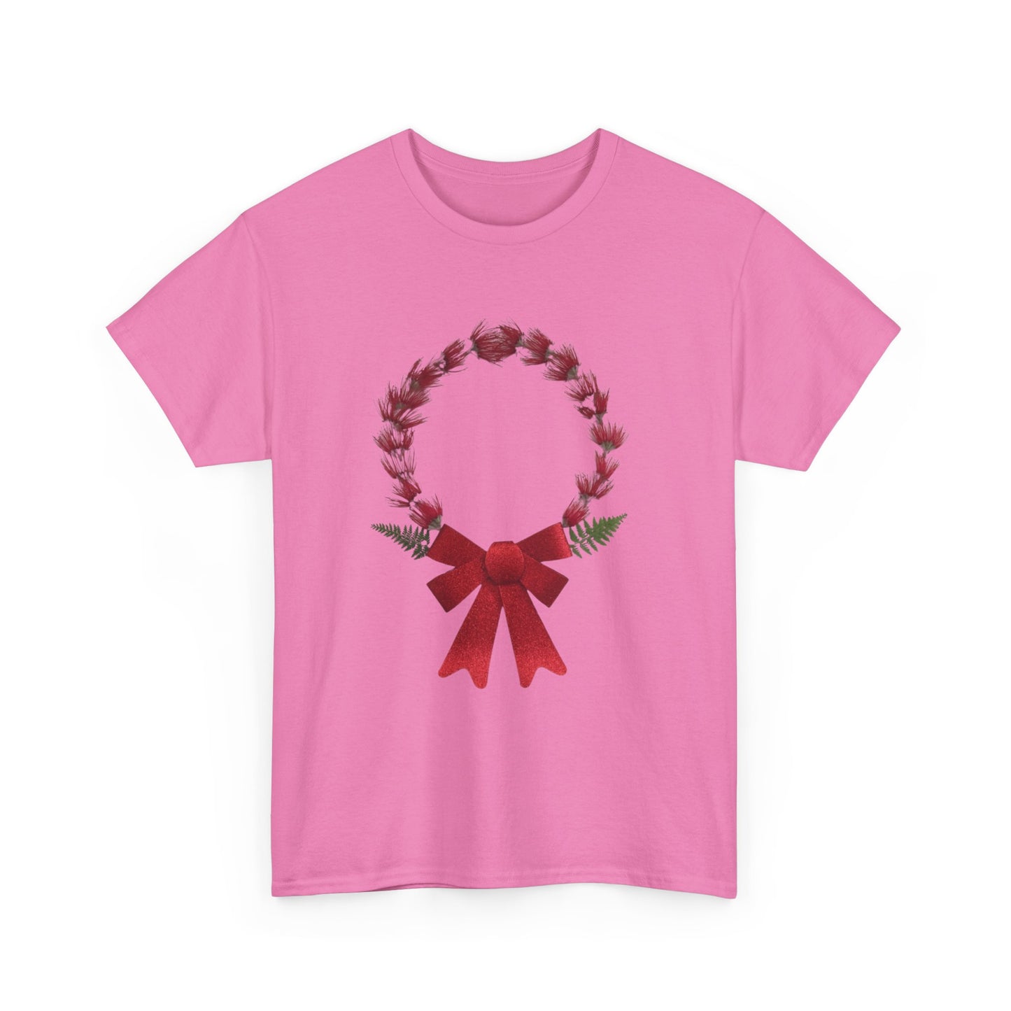Heavy Cotton T-Shirt (Christmas Wreath)