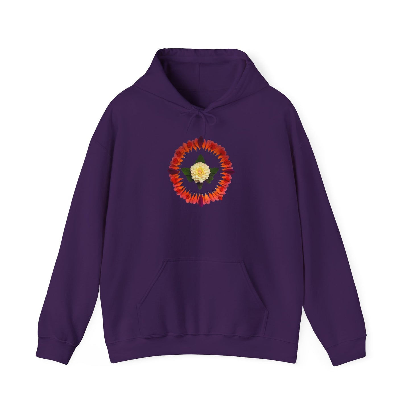 Ethically Grown Cotton Hoody (Summer Dahlias)