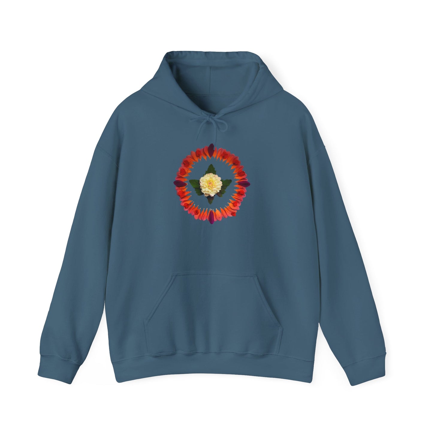 Ethically Grown Cotton Hoody (Summer Dahlias)