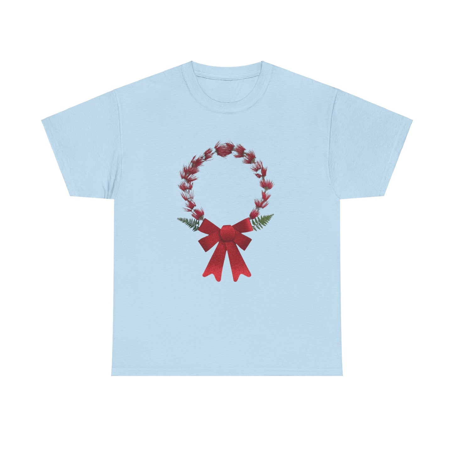 Heavy Cotton T-Shirt (Christmas Wreath)