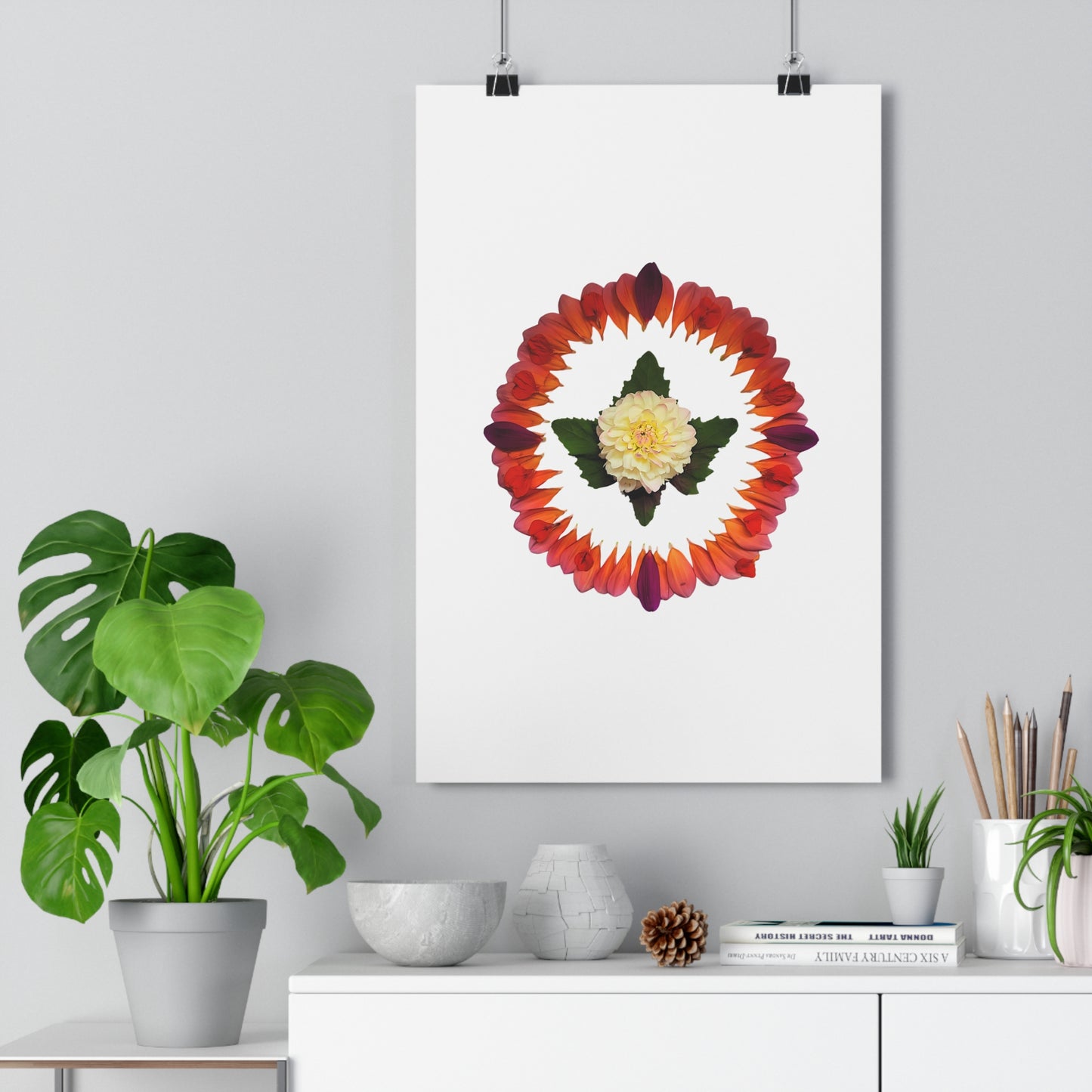 Mandala Poster (Summer Dahlias)
