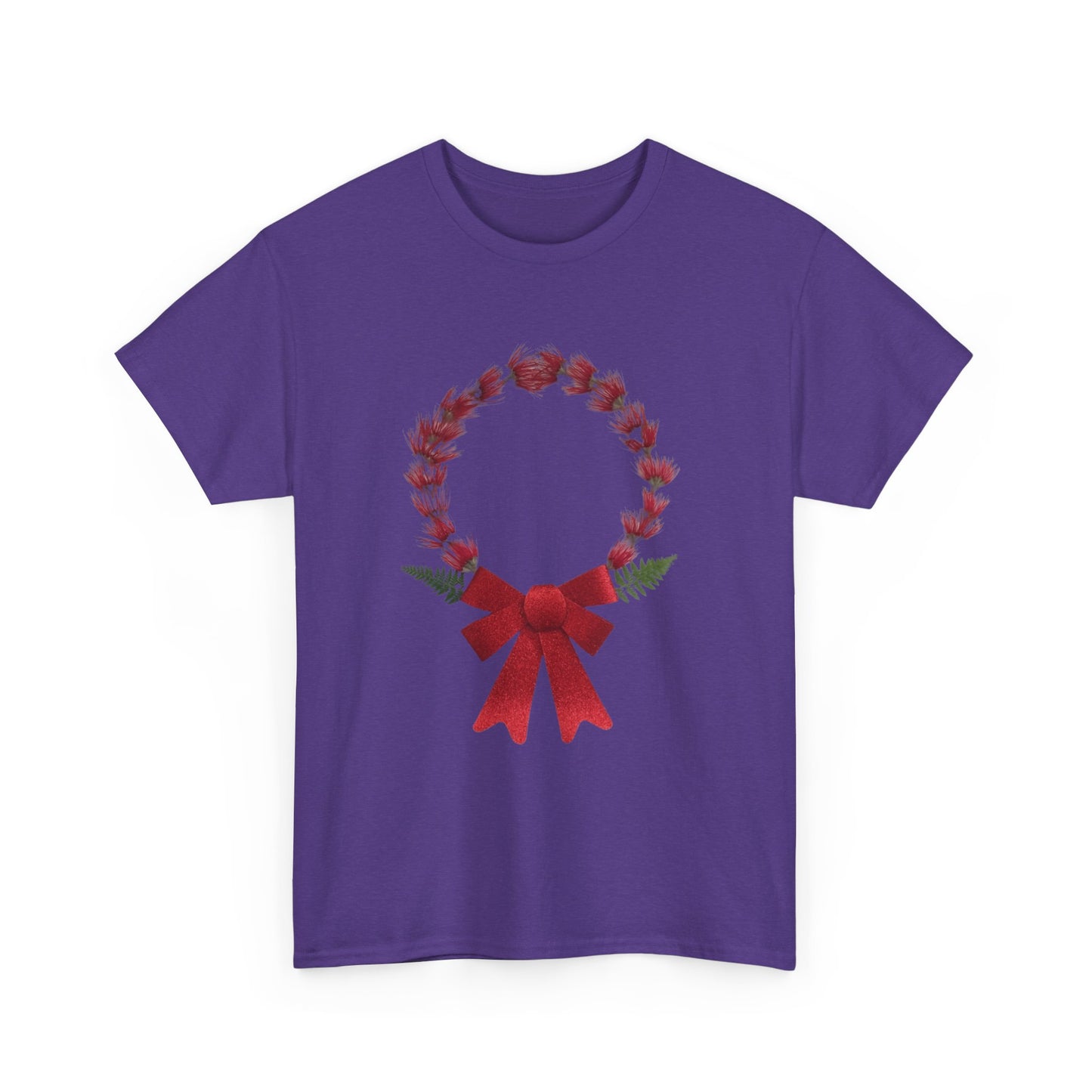 Heavy Cotton T-Shirt (Christmas Wreath)