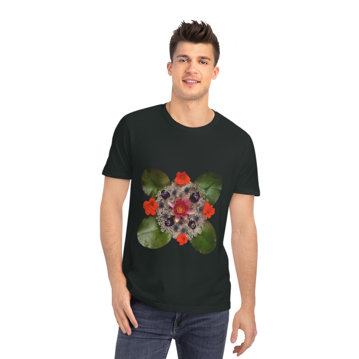 Unisex Mandala T-Shirt (Water Lily)