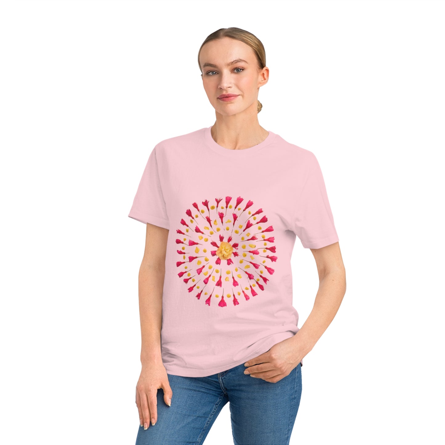 Unisex Mandala T-Shirt (Cherry Blossoms)