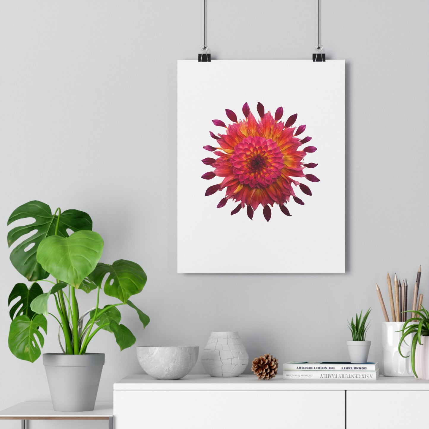 Mandala Poster (Dahlia Extravaganza)