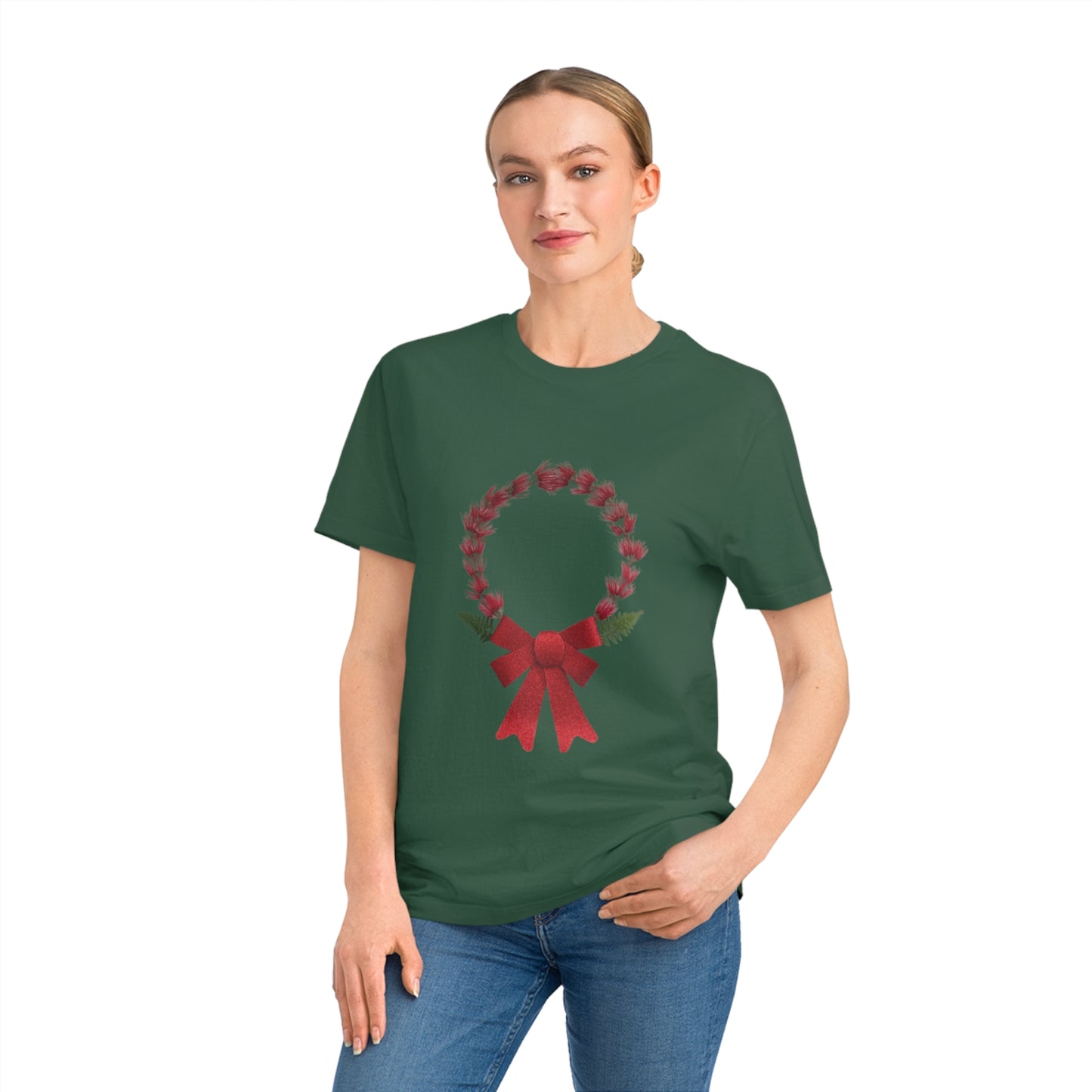 Unisex Mandala T-Shirt (Christmas Wreath)