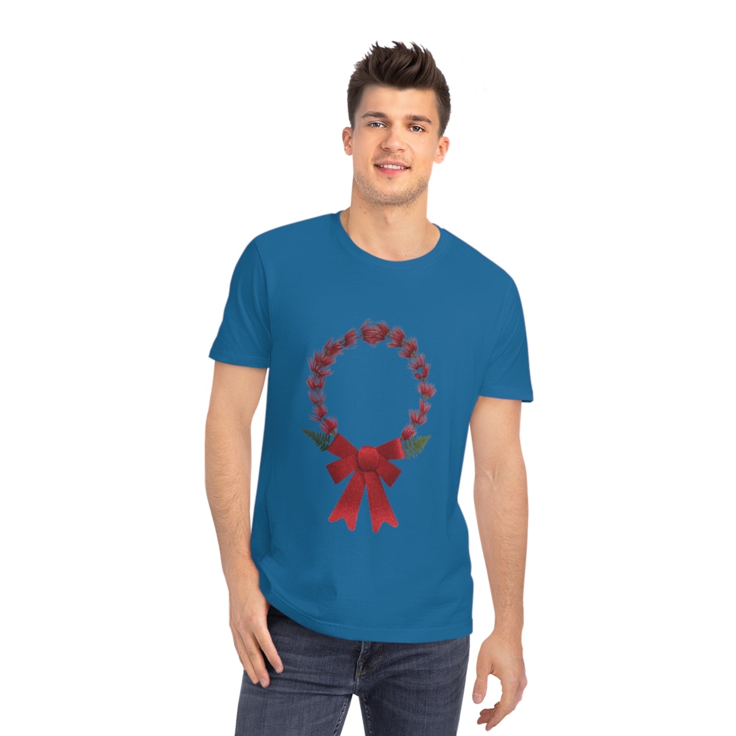 Unisex Mandala T-Shirt (Christmas Wreath)