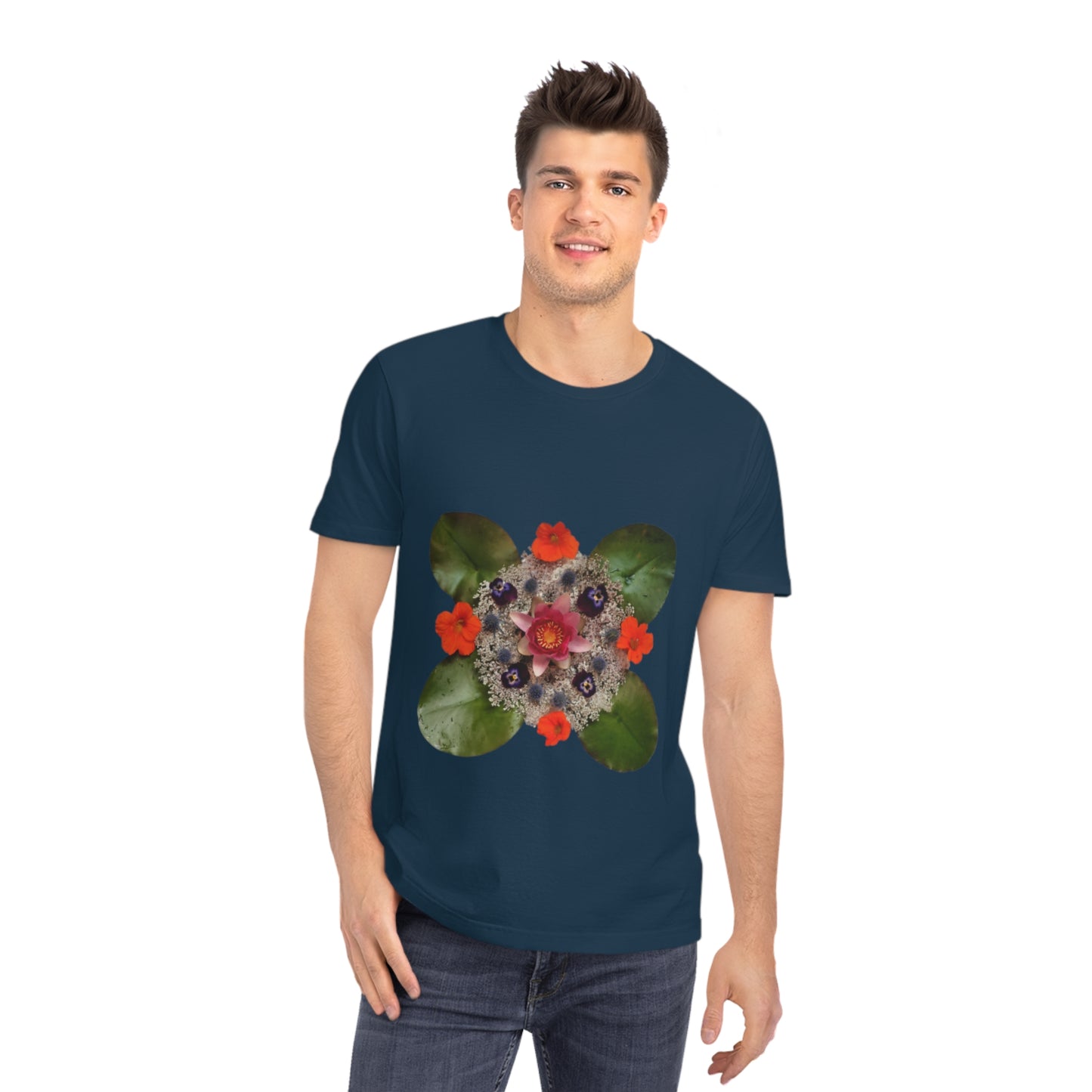 Unisex Mandala T-Shirt (Water Lily)