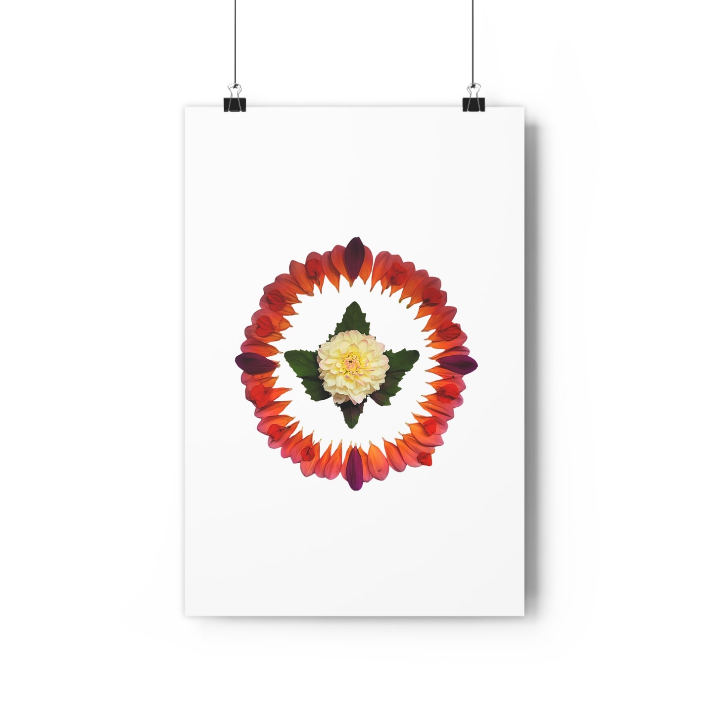 Mandala Poster (Summer Dahlias)