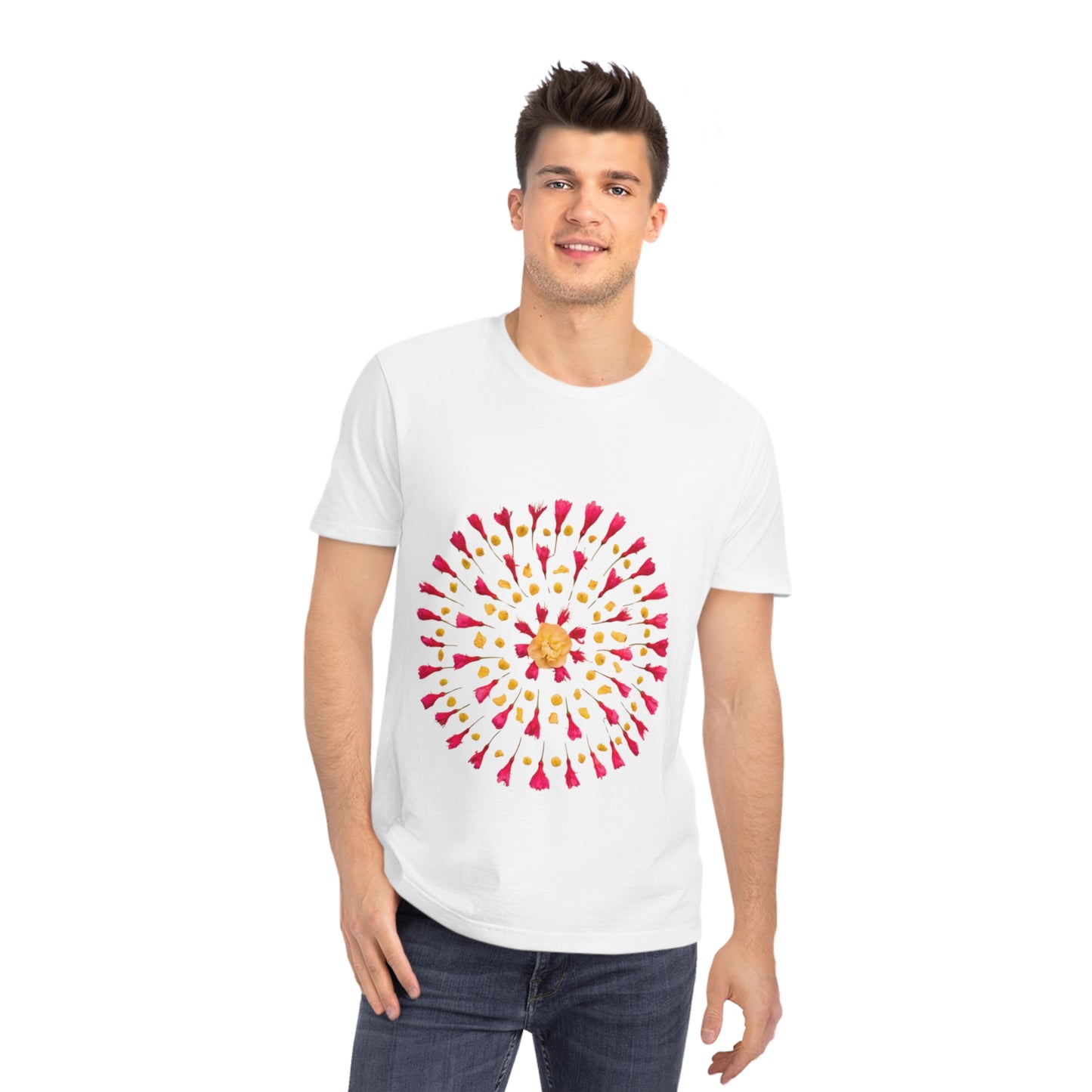 Unisex Mandala T-Shirt (Cherry Blossoms)