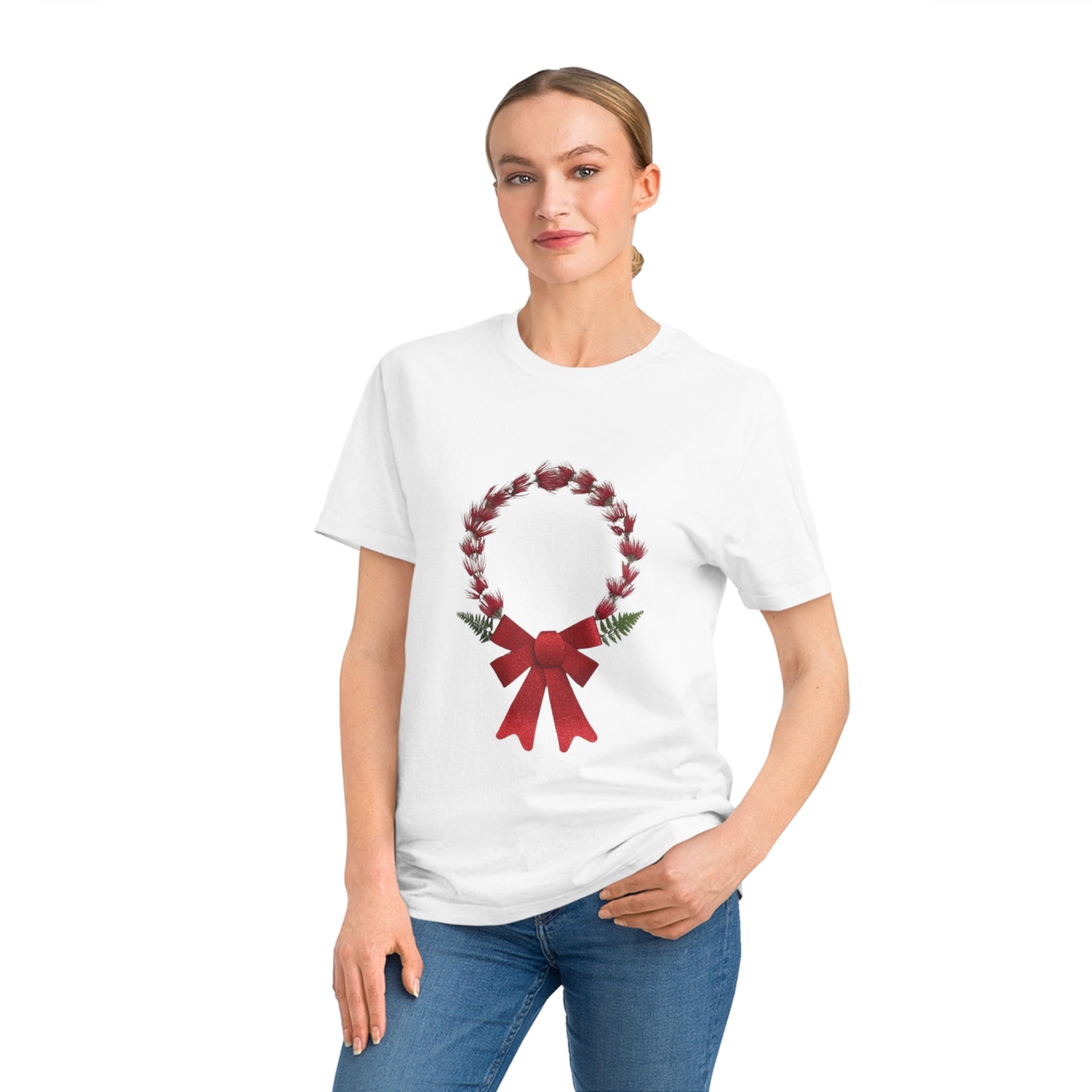 Unisex Mandala T-Shirt (Christmas Wreath)
