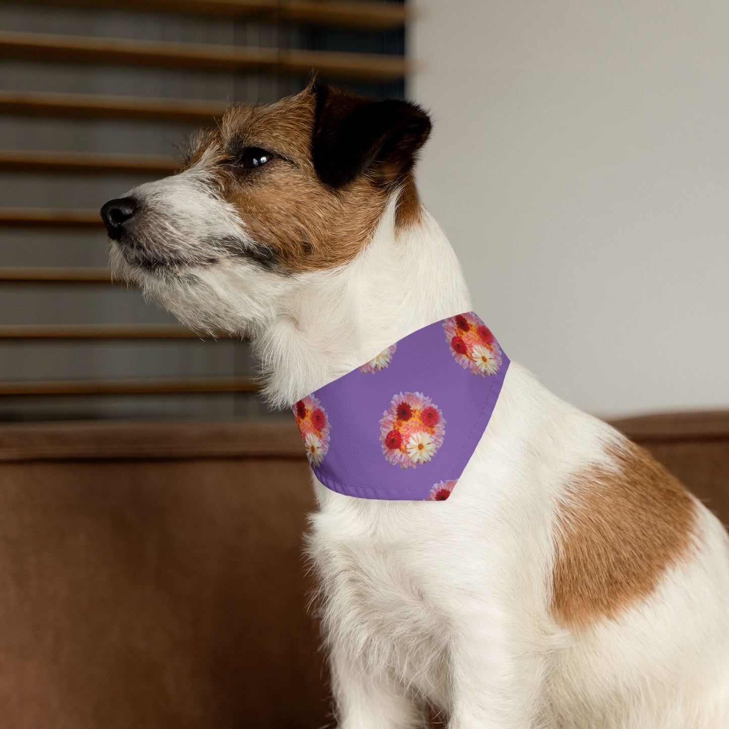 Pet Bandana Collar (Fiery Dahlias)