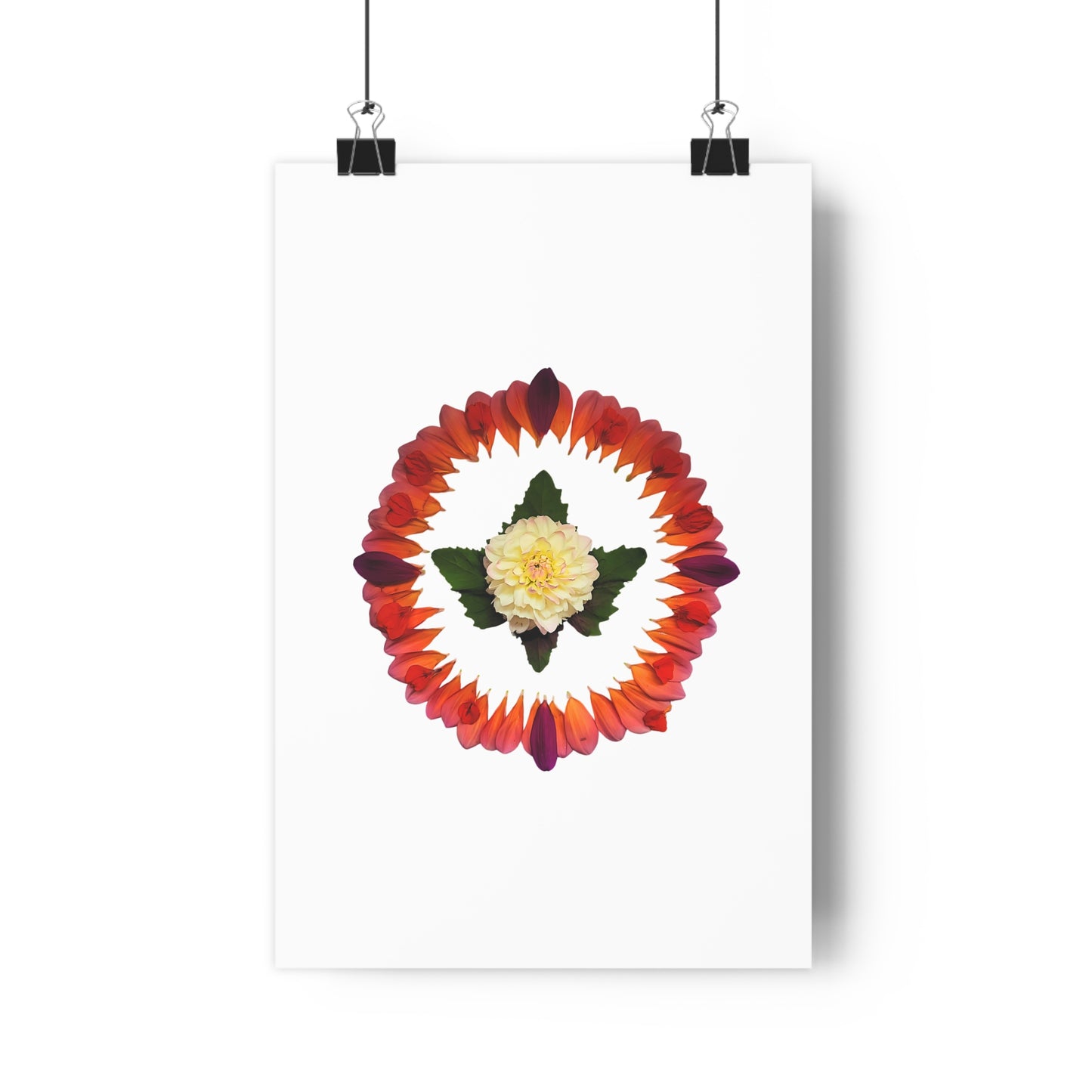 Mandala Poster (Summer Dahlias)