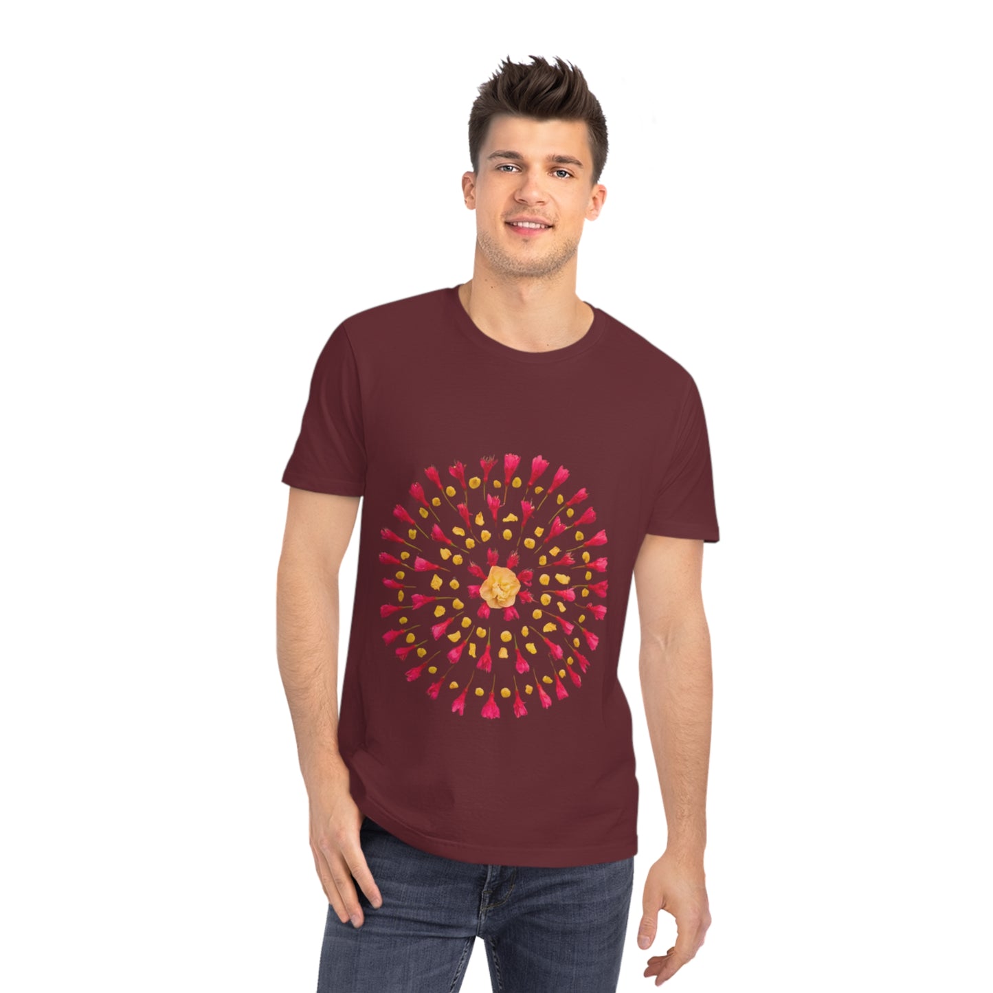 Unisex Mandala T-Shirt (Cherry Blossoms)