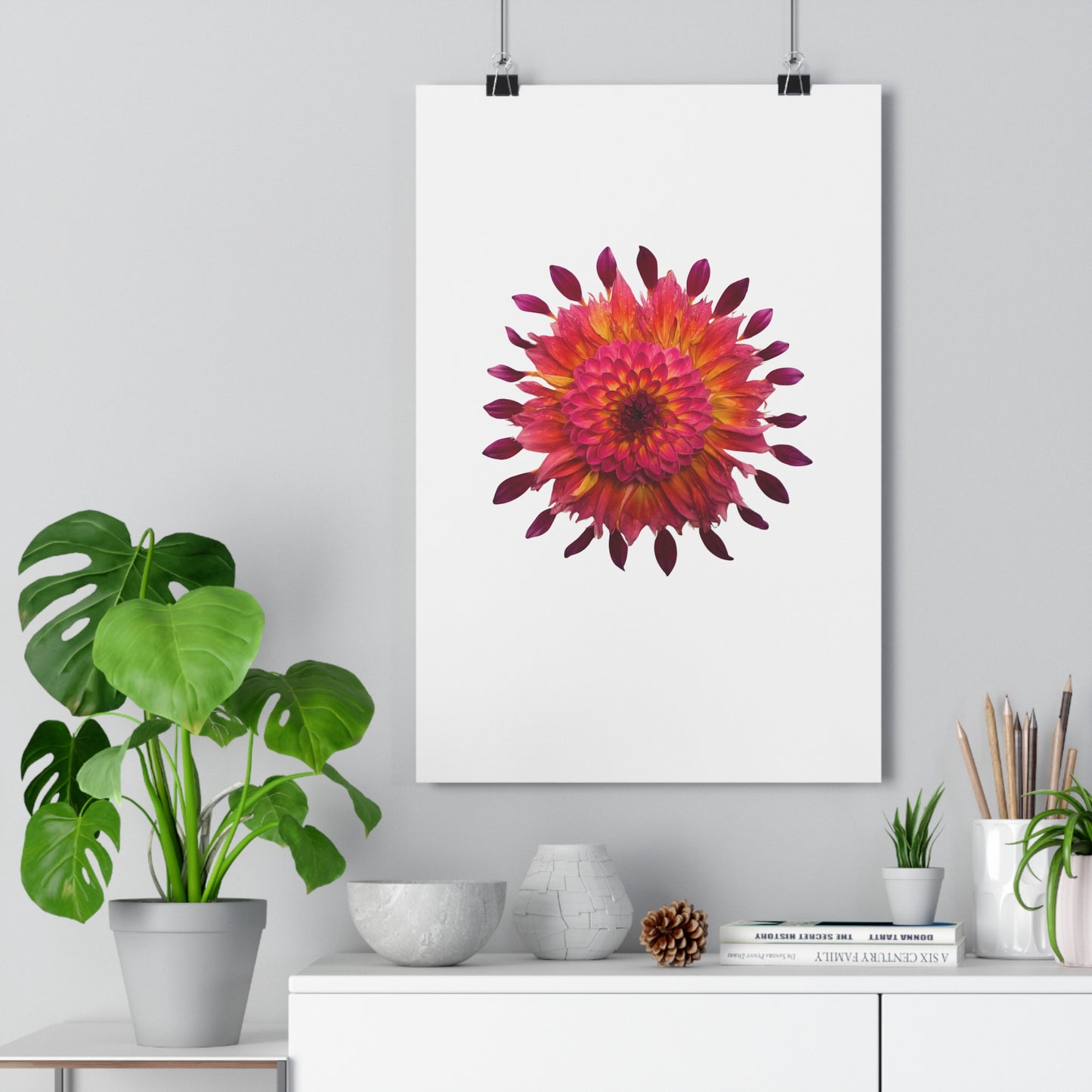 Mandala Poster (Dahlia Extravaganza)