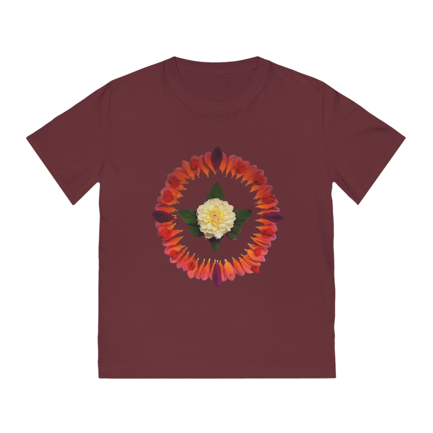 Unisex Mandala T-Shirt (Summer Dahlias)