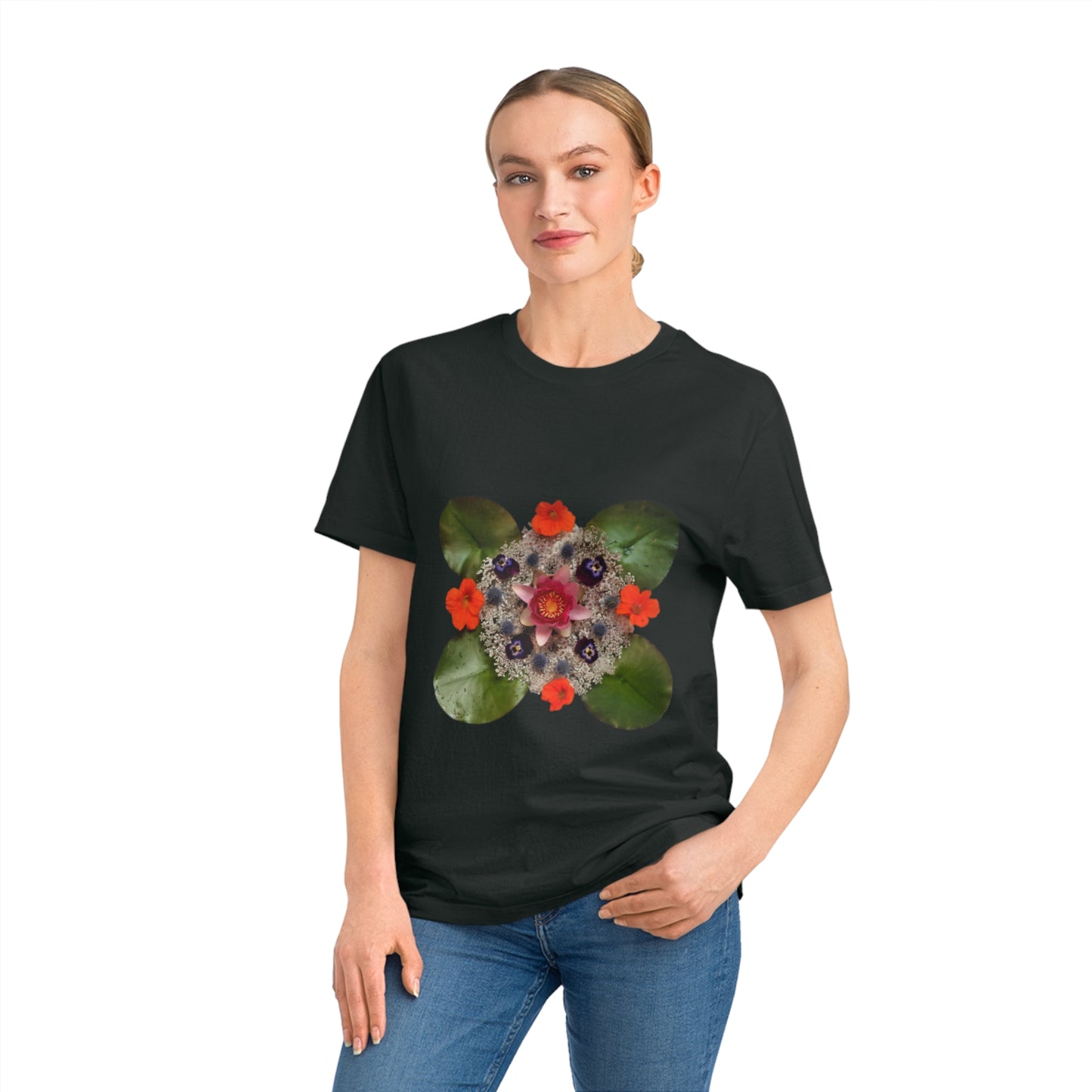 Unisex Mandala T-Shirt (Water Lily)