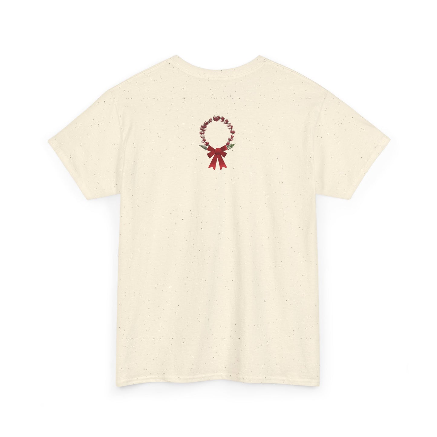 Heavy Cotton T-Shirt (Christmas Wreath)