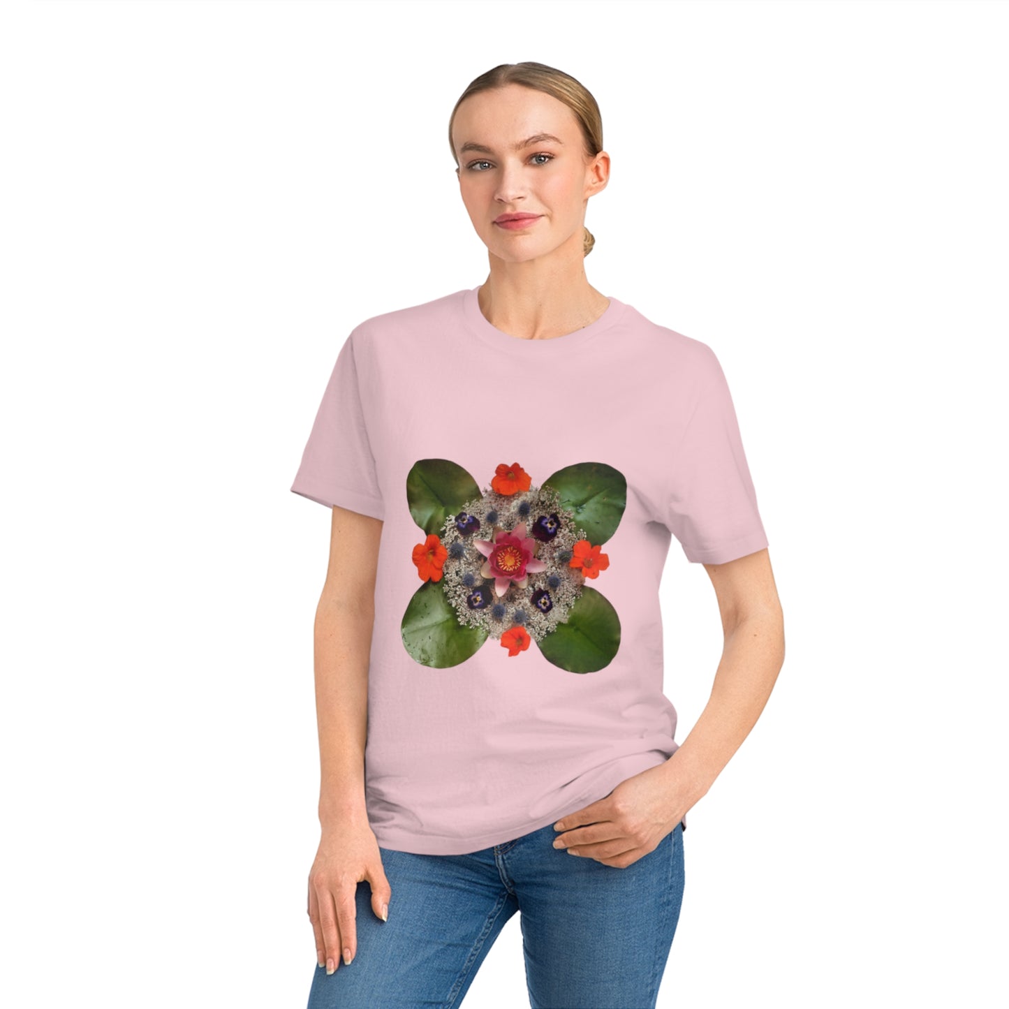 Unisex Mandala T-Shirt (Water Lily)
