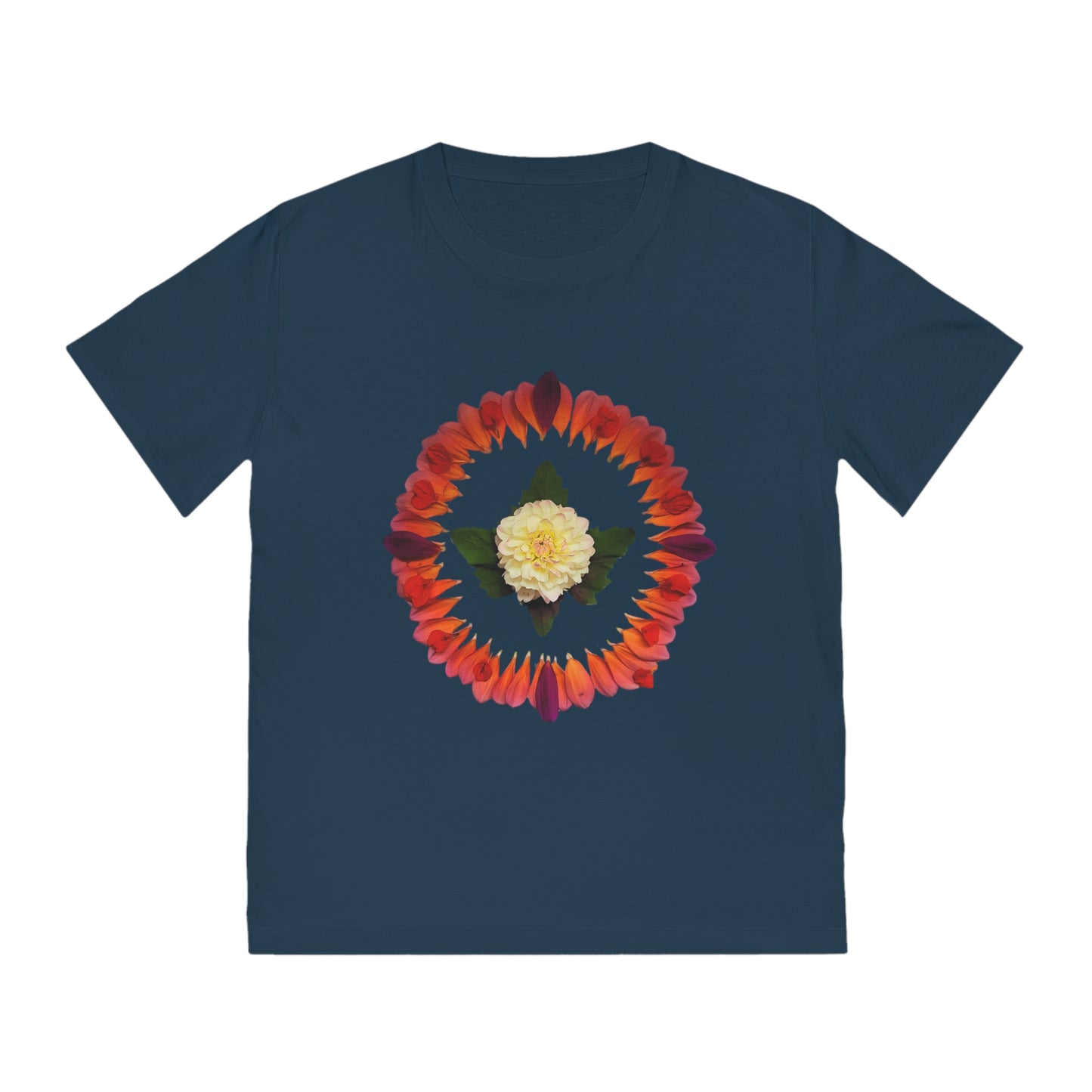 Unisex Mandala T-Shirt (Summer Dahlias)